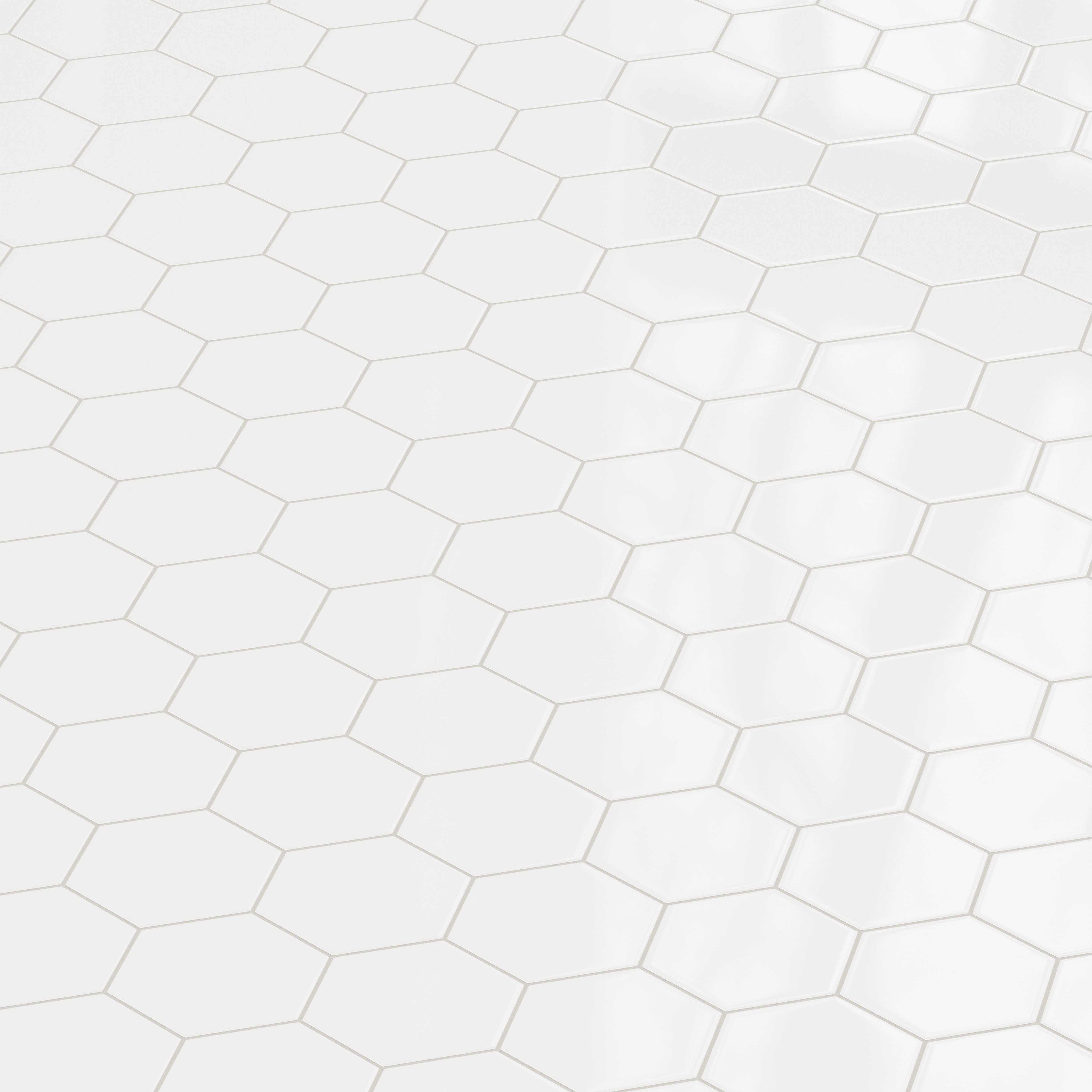 8" Hexagon Original Ceramic Tile in Calcite Gloss