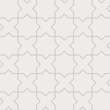 Mini Star & Cross Original Ceramic Tile in Calcite Matte