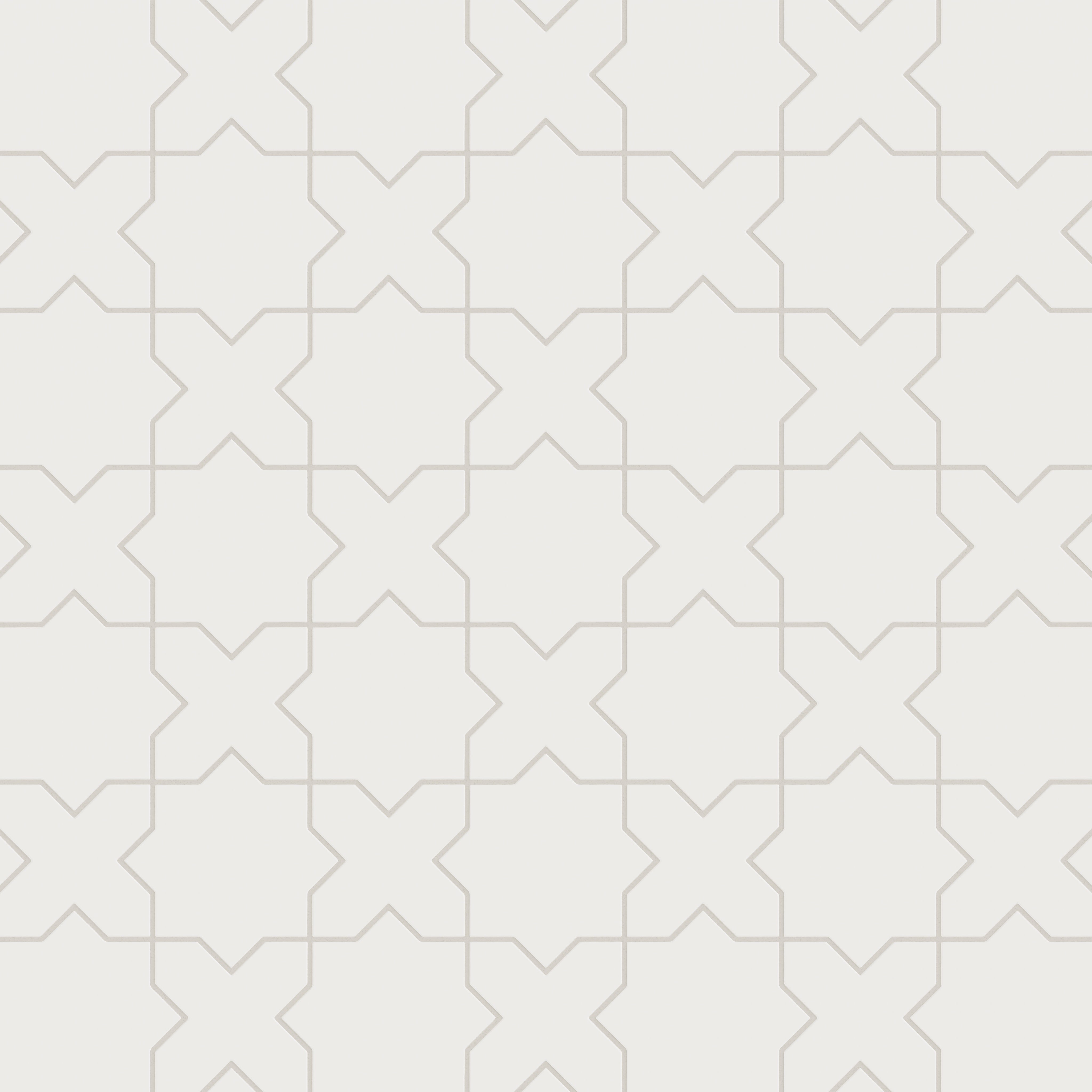 Star & Cross Original Ceramic Tile in Calcite Matte