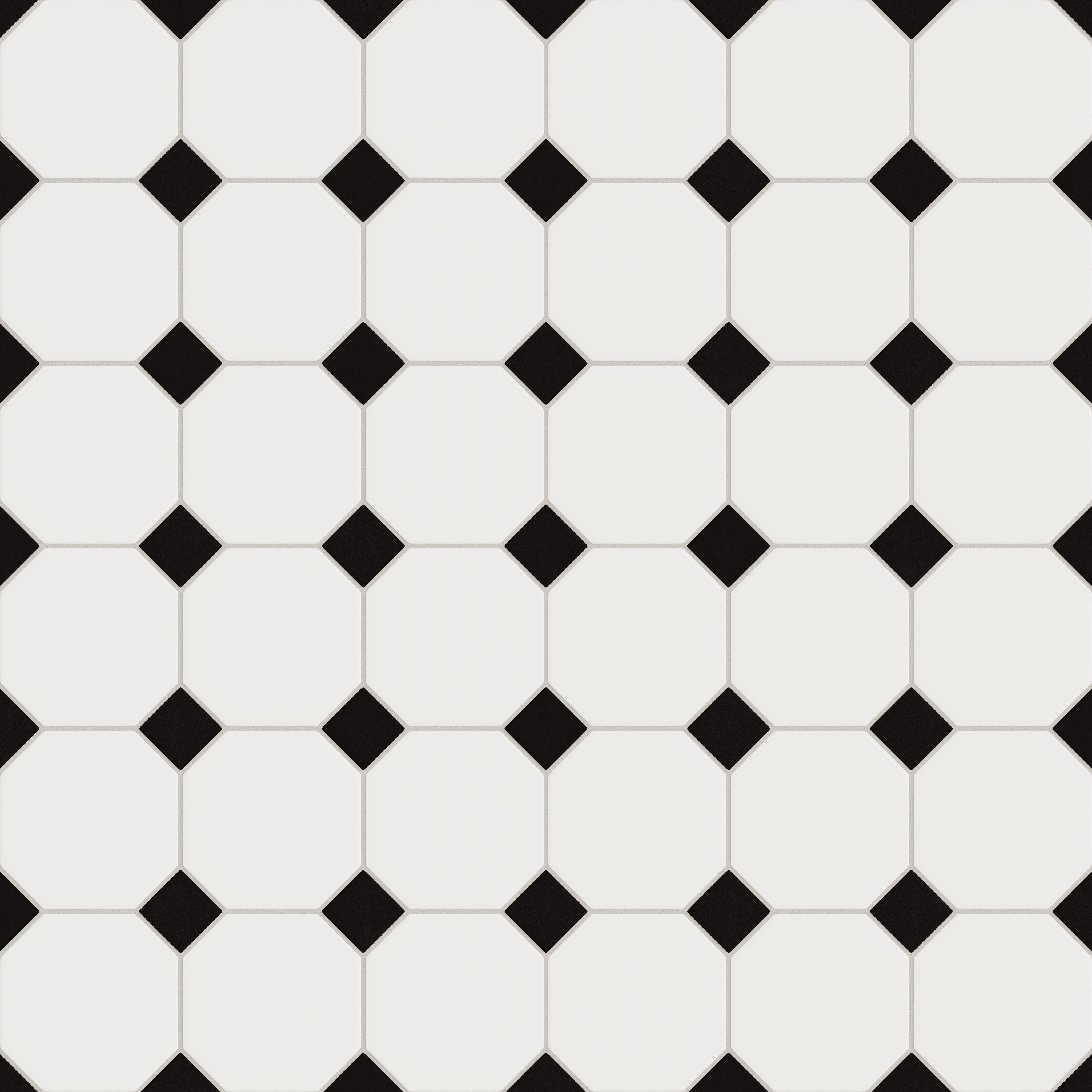 Gramercy Original Ceramic Tile in Calcite Matte & Raven Matte