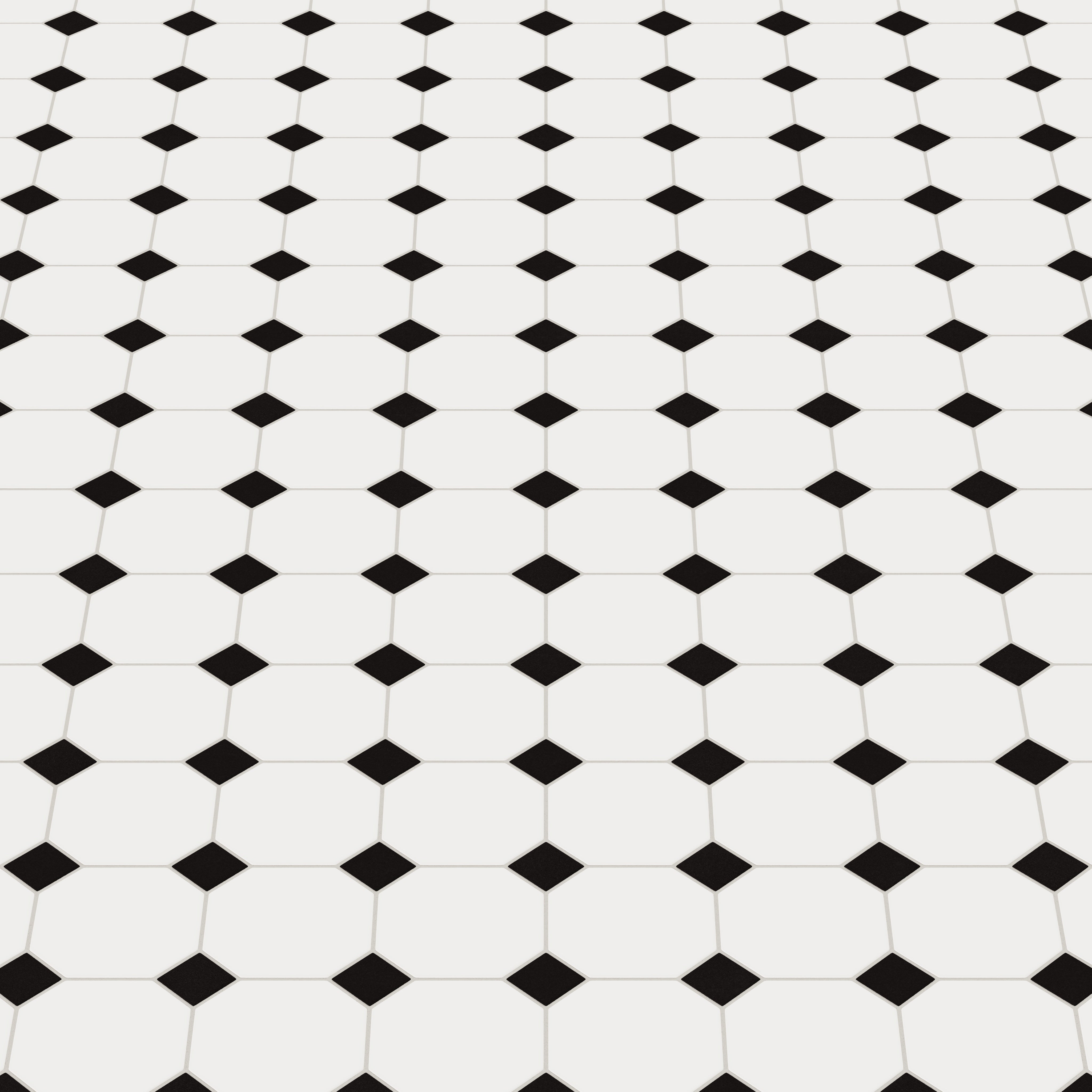 Gramercy Original Ceramic Tile in Calcite Matte & Raven Matte