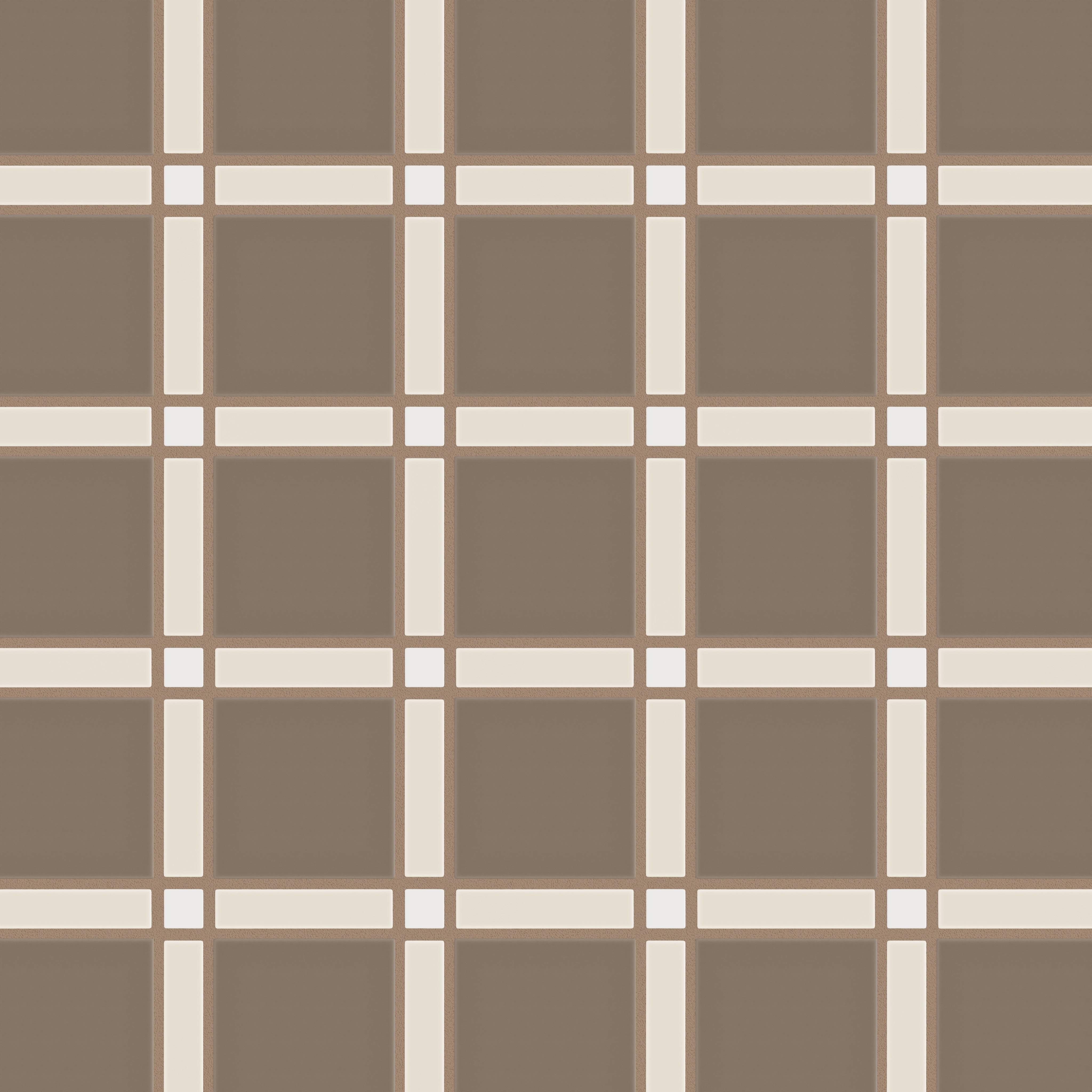 Lattice Sheeted Original Ceramic Tile in Calcite Matte, Sand Dune Matte & Cardamom Matte