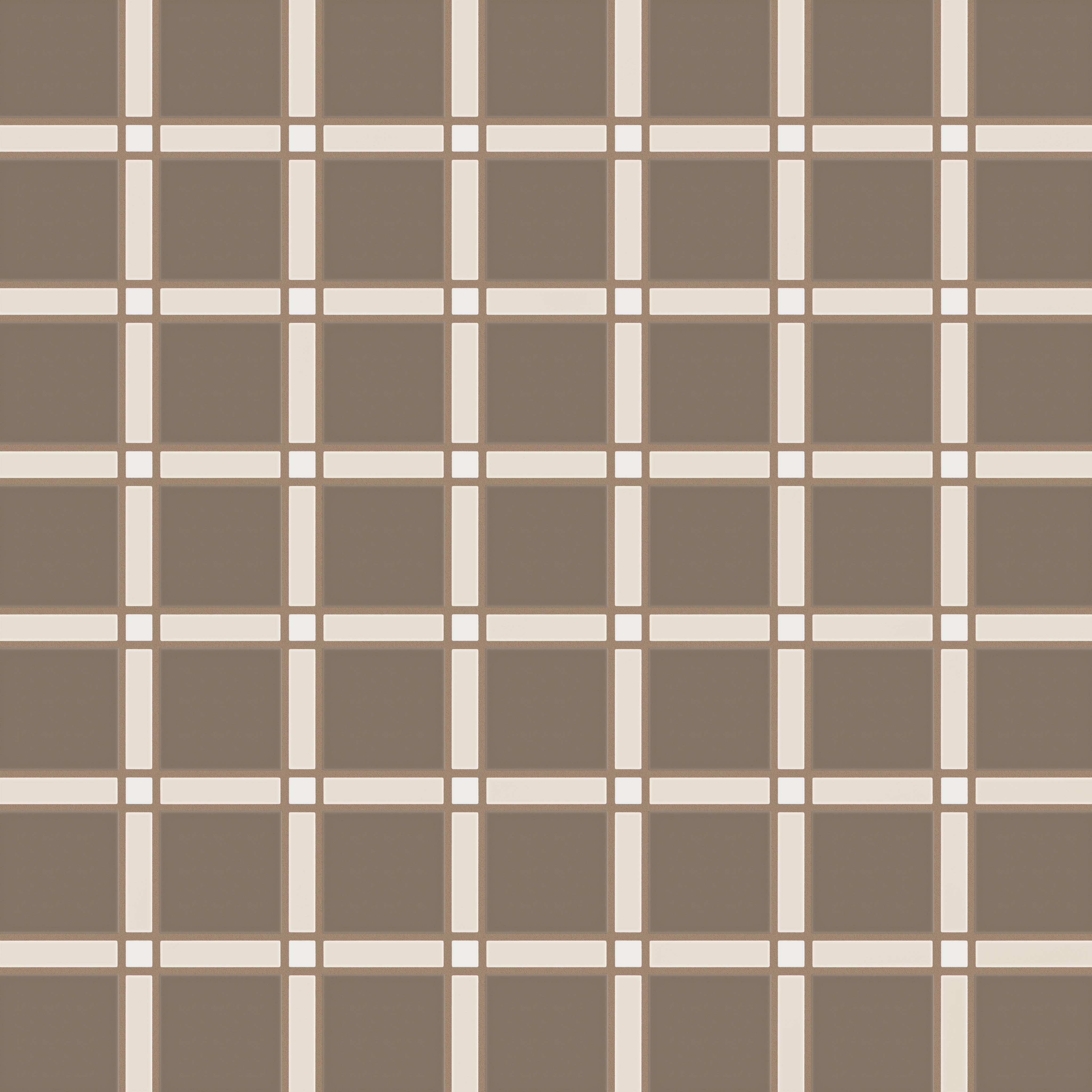 Lattice Sheeted Original Ceramic Tile in Calcite Matte, Sand Dune Matte & Cardamom Matte