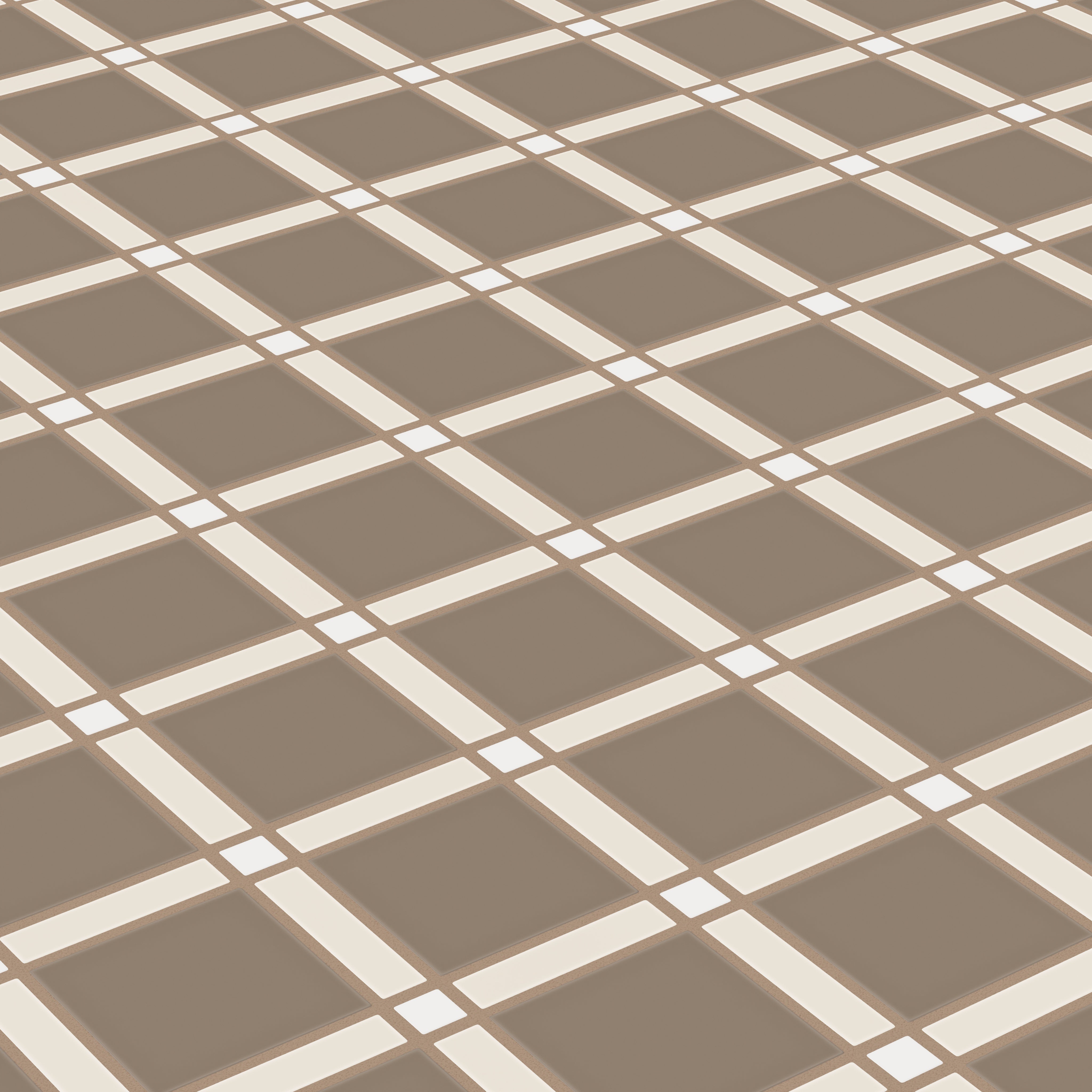 Lattice Sheeted Original Ceramic Tile in Calcite Matte, Sand Dune Matte & Cardamom Matte