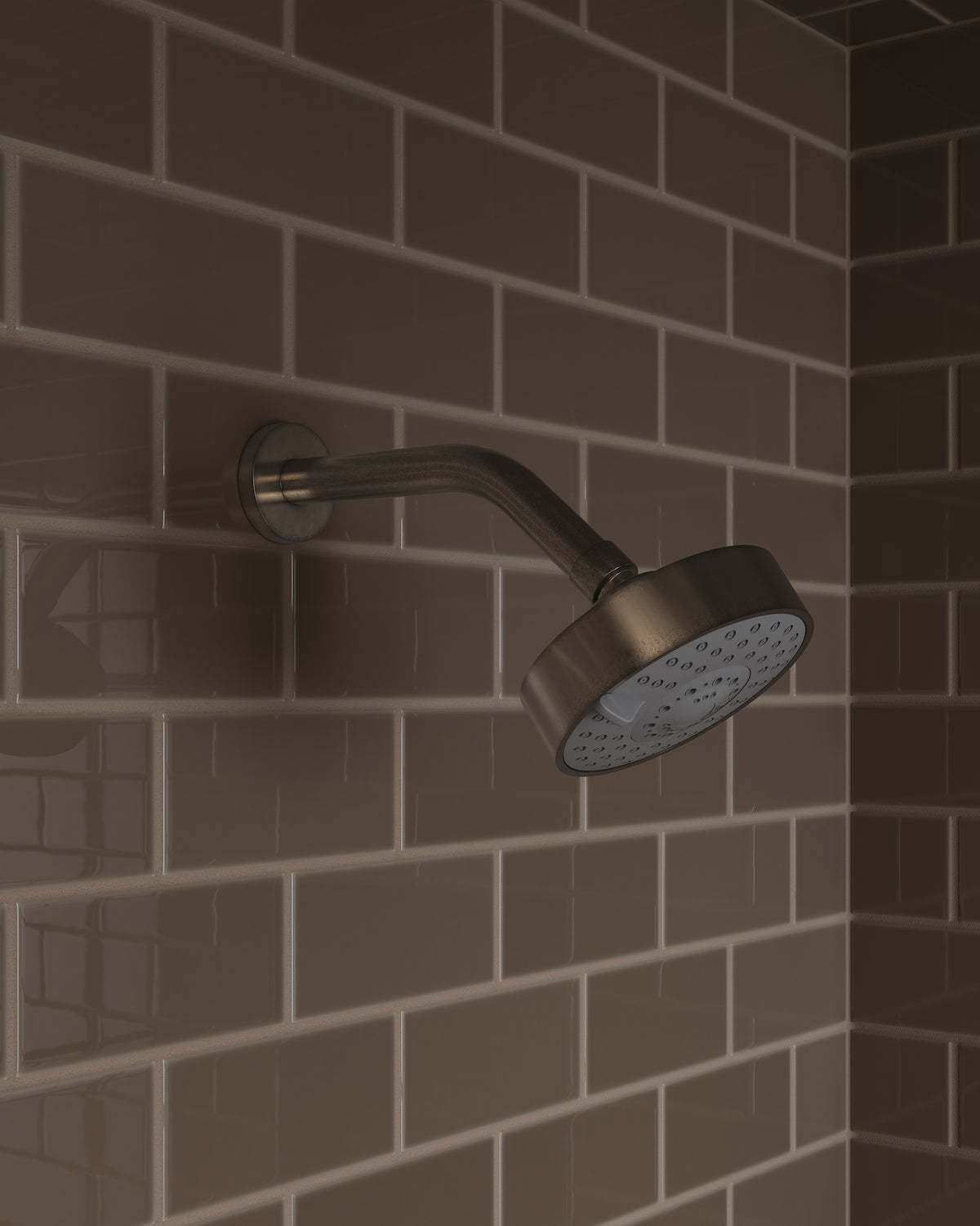 Contour & Foundry 45-Degree 8" Shower Arm with Flange in French Nickel