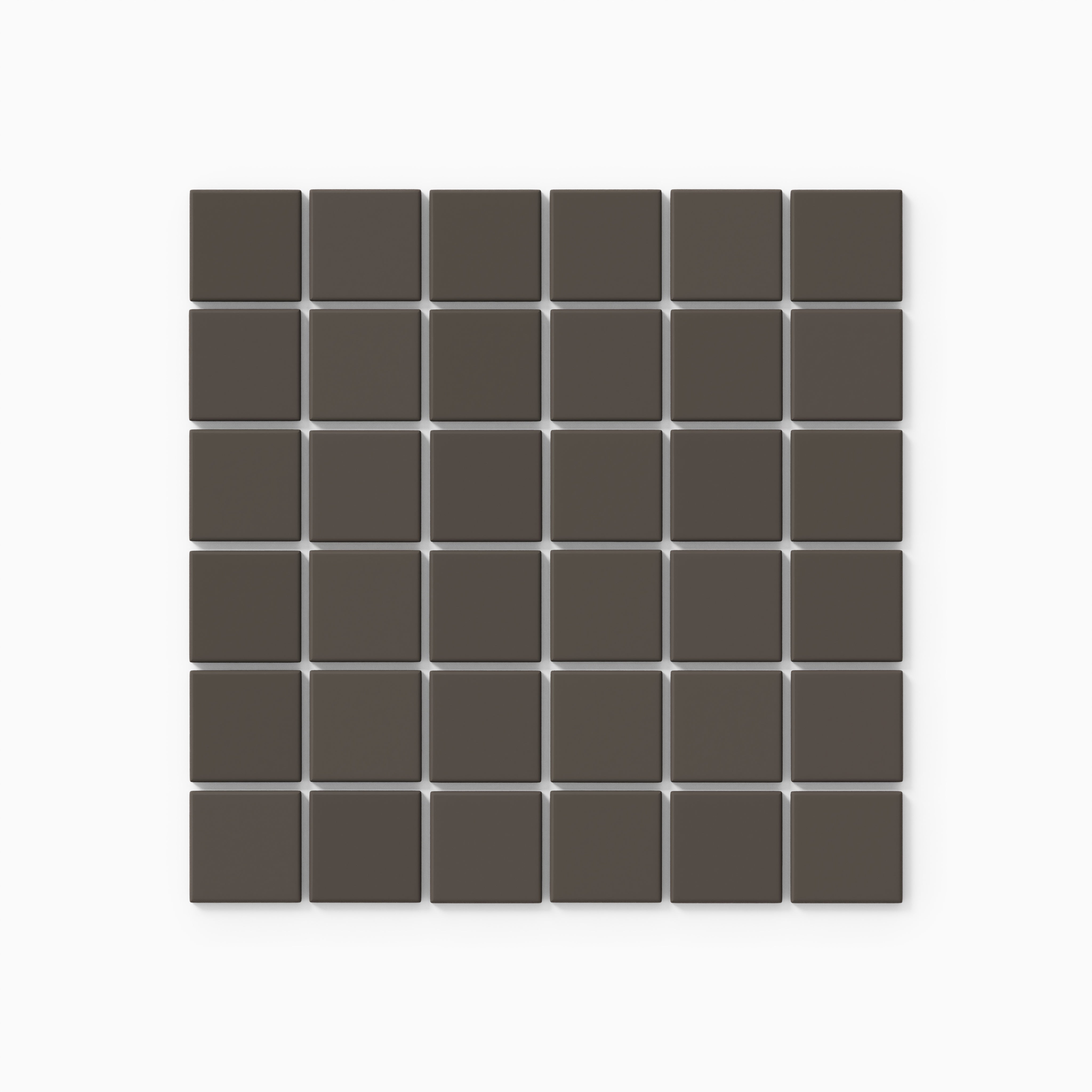 2x2 Straight Set Sheeted Original Ceramic Mosaic Tile in Carbon Matte