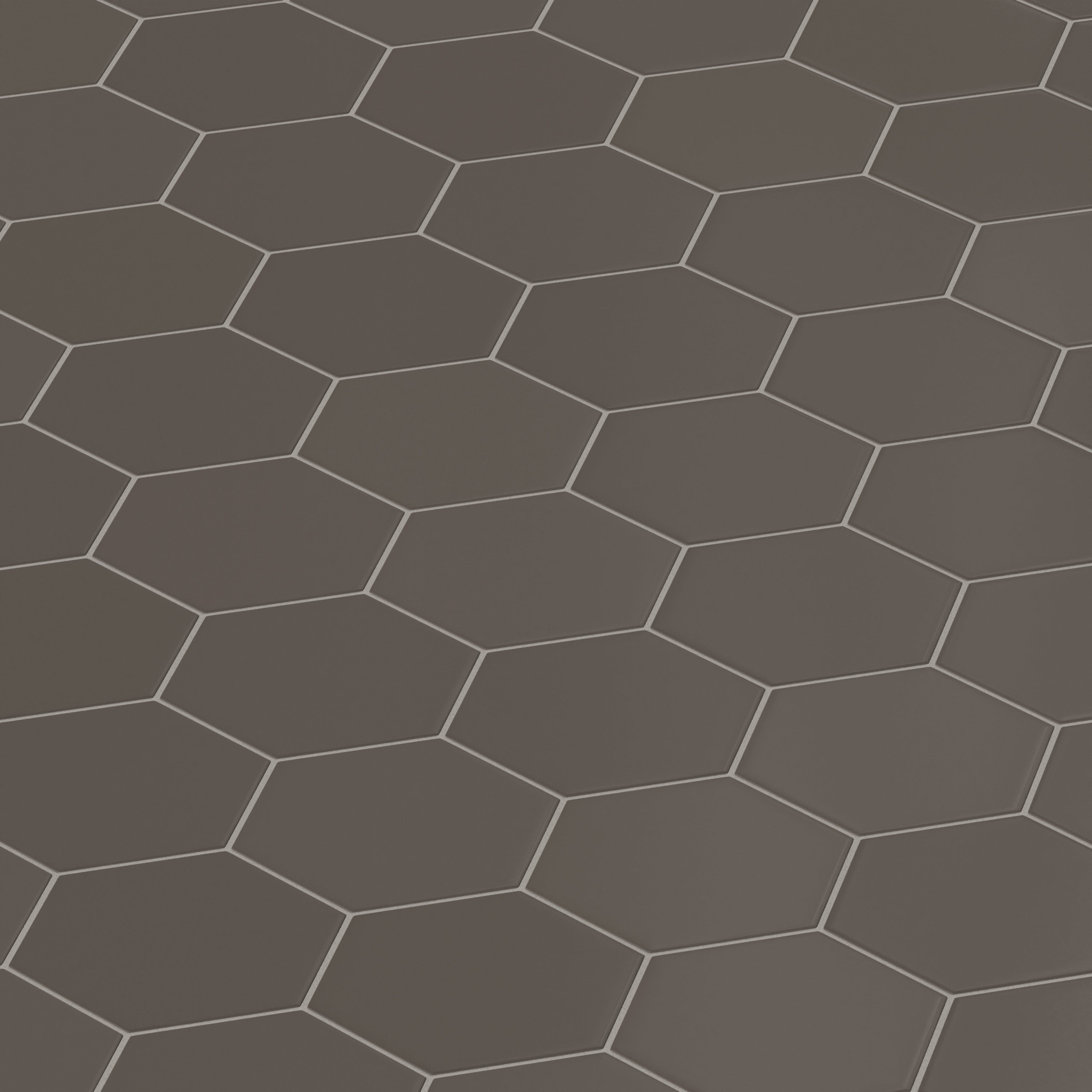 8" Hexagon Original Ceramic Tile in Carbon Matte