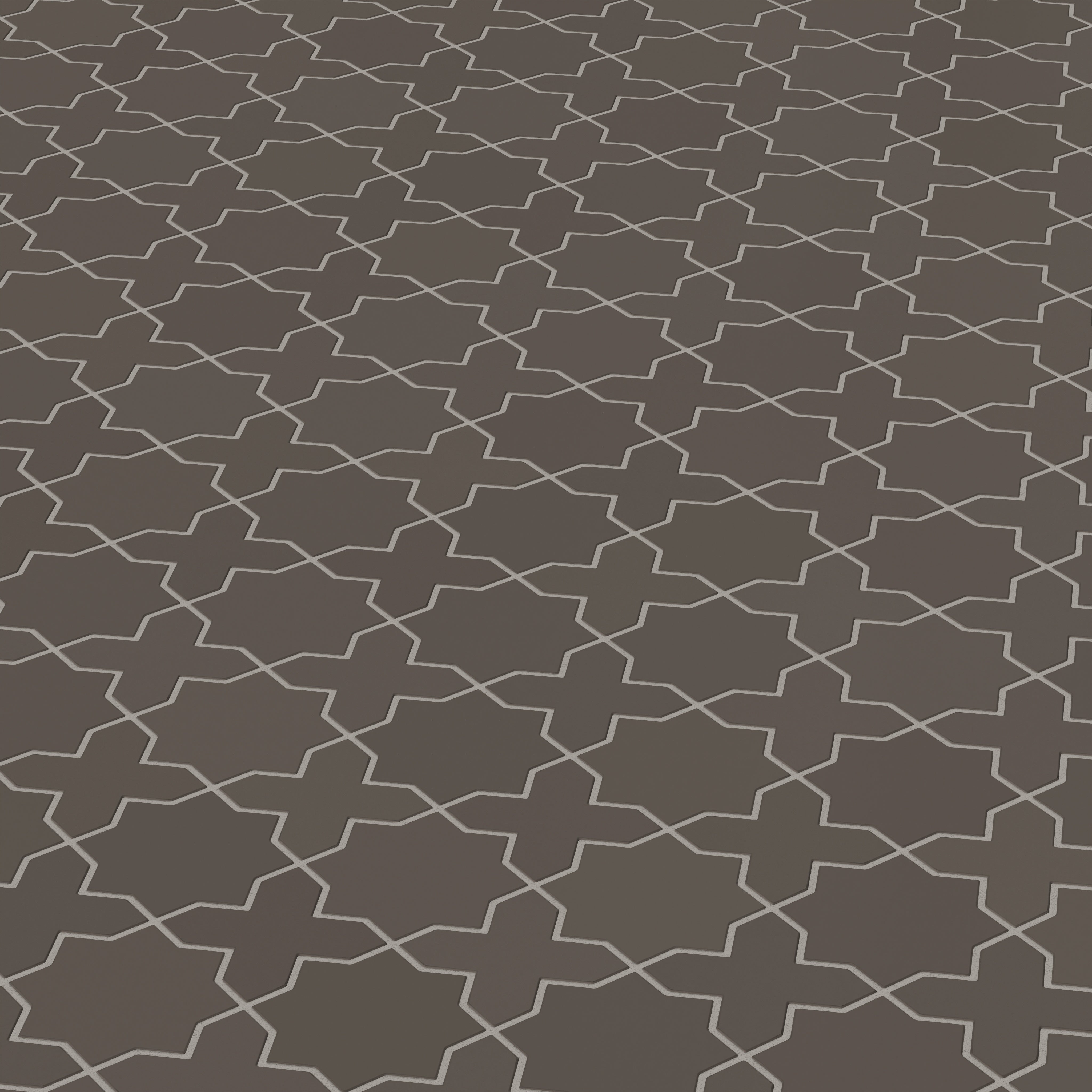 Mini Star & Cross Original Ceramic Tile in Carbon Matte