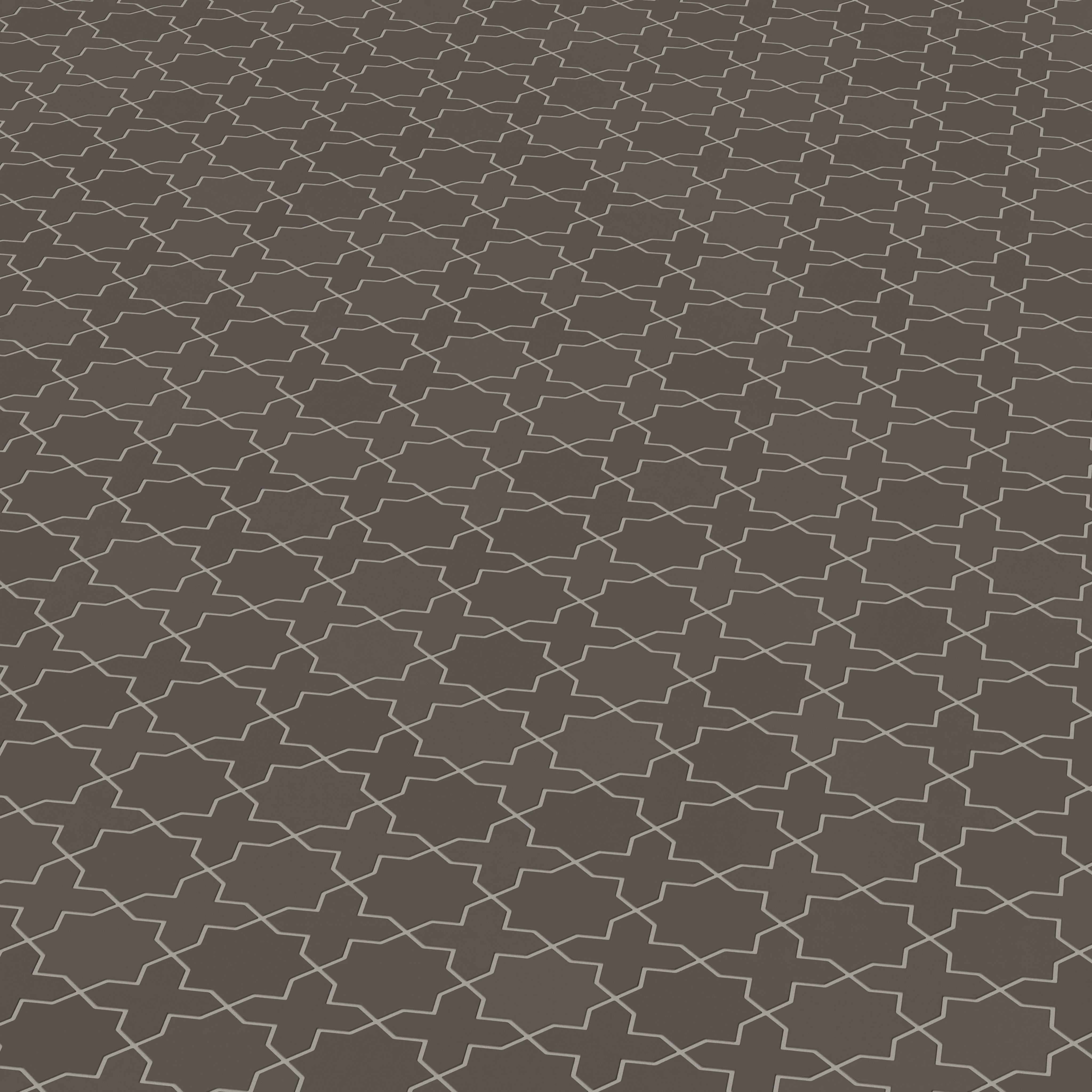Mini Star & Cross Original Ceramic Tile in Carbon Matte