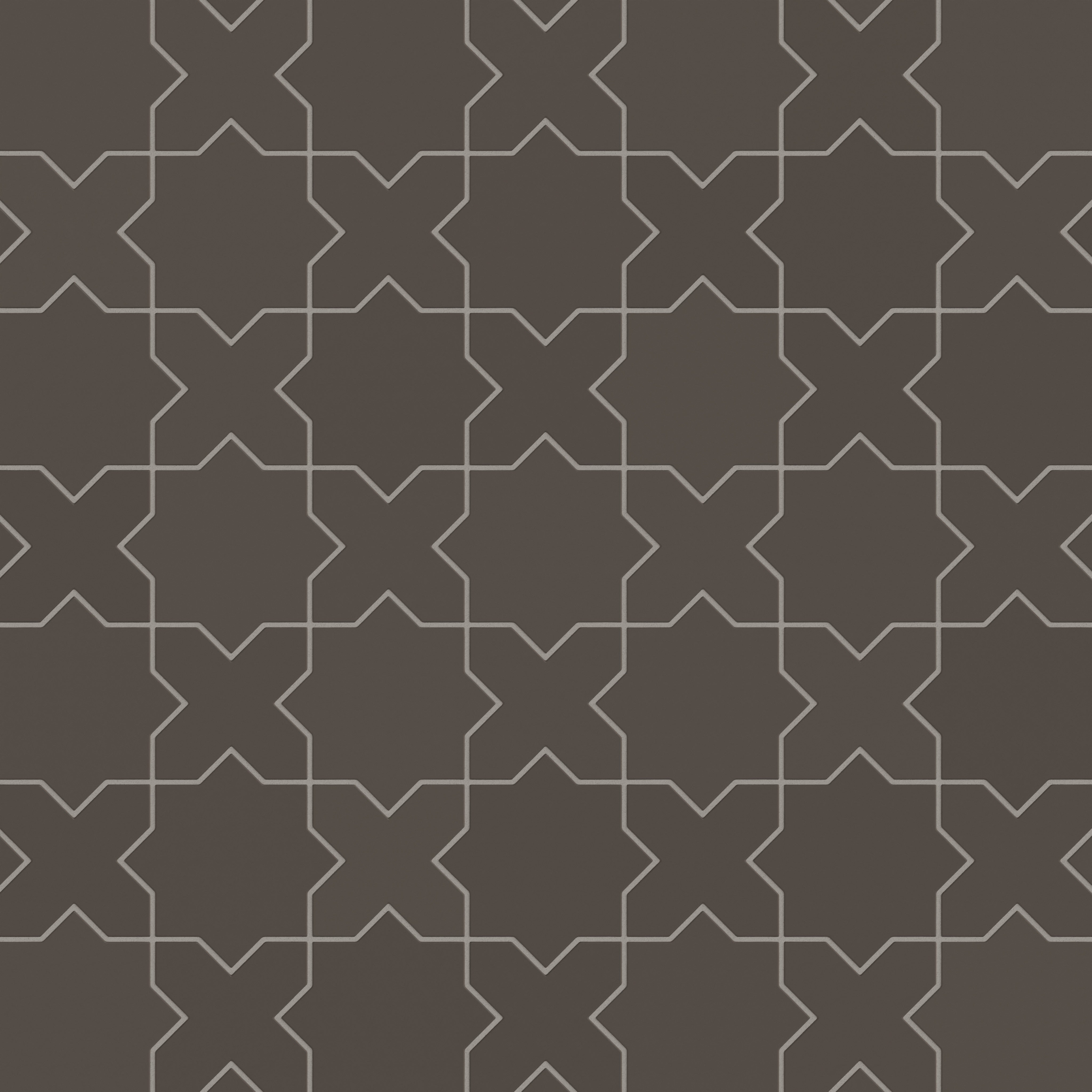 Star & Cross Original Ceramic Tile in Carbon Matte