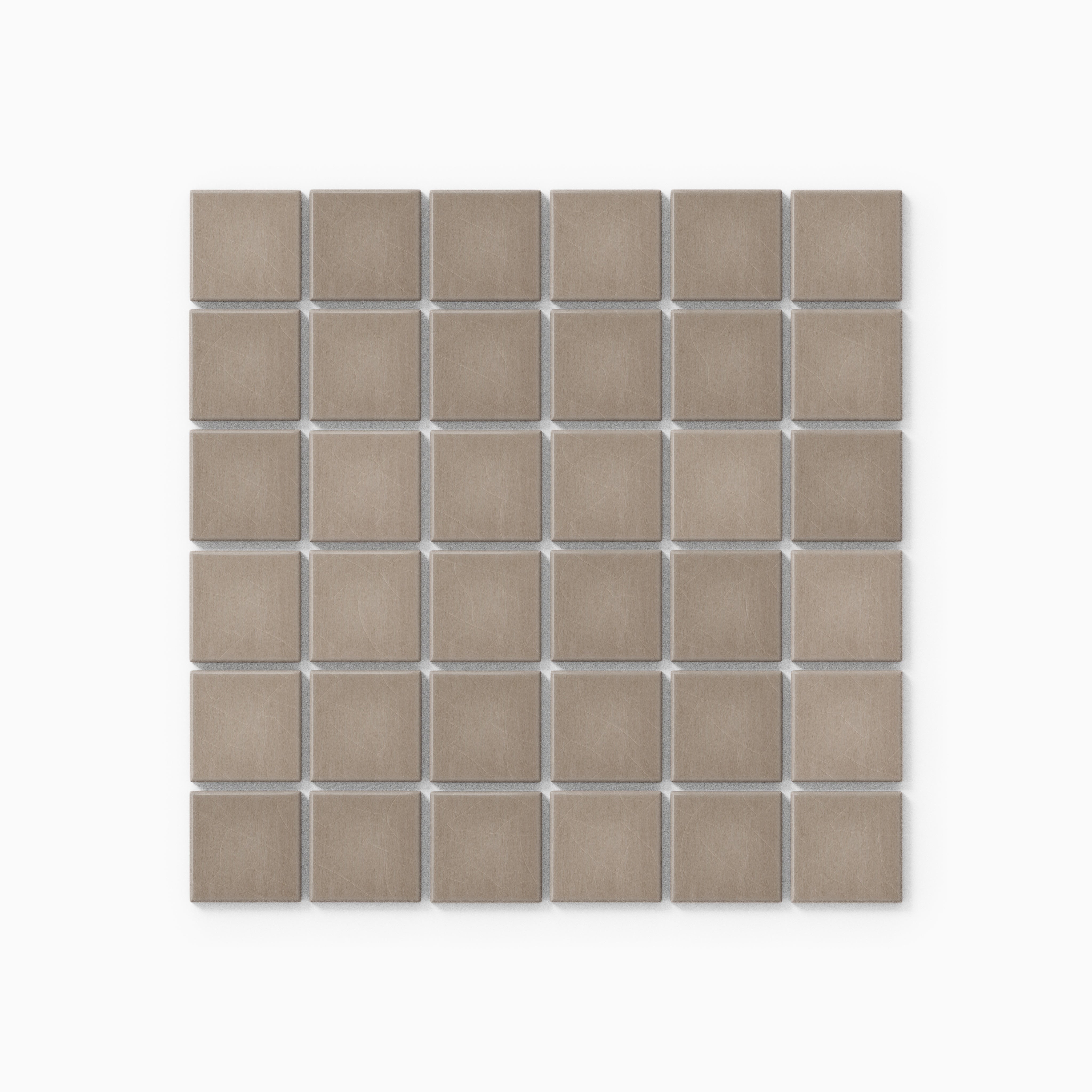 2x2 Straight Set Sheeted Original Ceramic Mosaic Tile in Cardamom Gloss