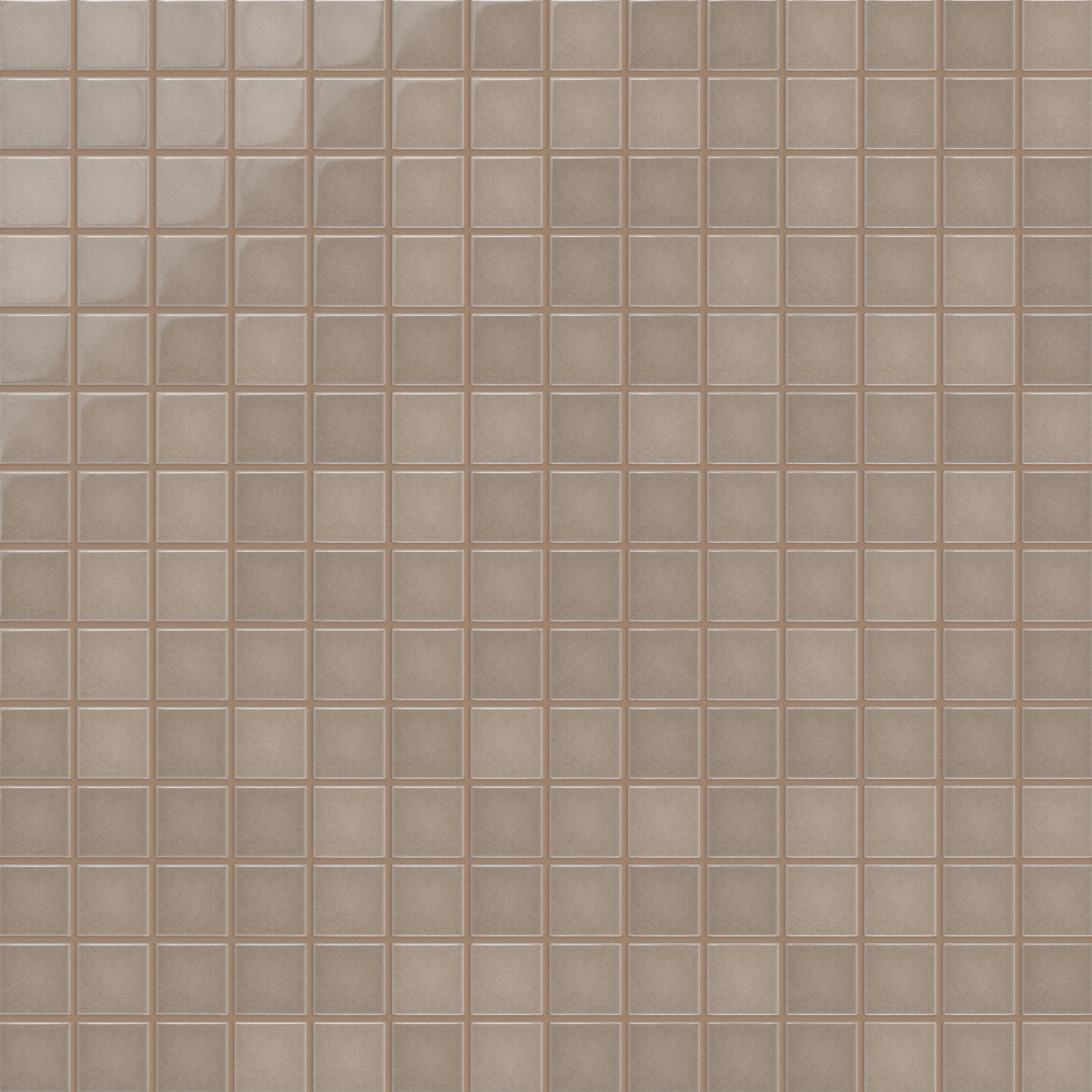 2x2 Straight Set Sheeted Original Ceramic Mosaic Tile in Cardamom Gloss
