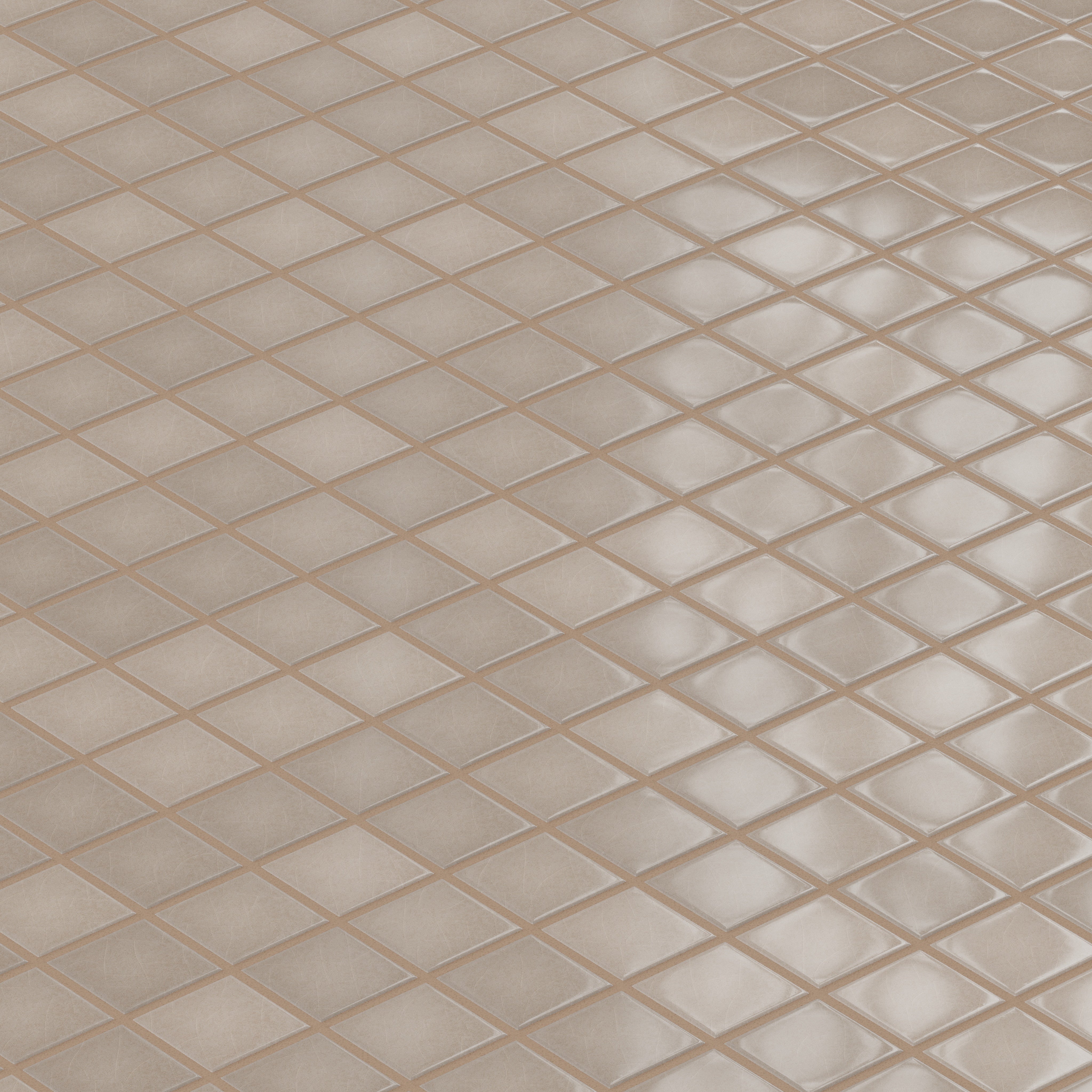 2x2 Straight Set Sheeted Original Ceramic Mosaic Tile in Cardamom Gloss
