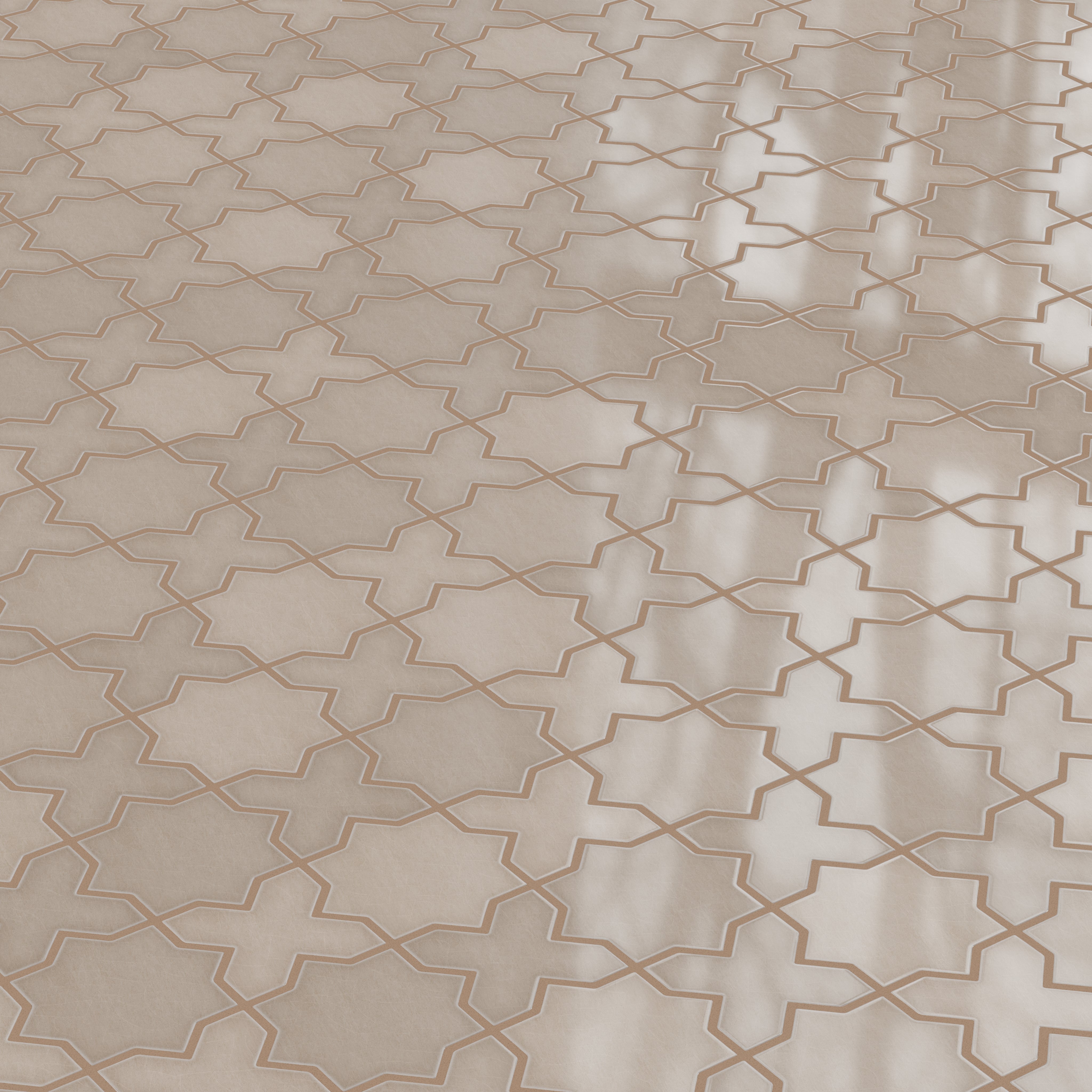 Mini Star & Cross Original Ceramic Tile in Cardamom Gloss