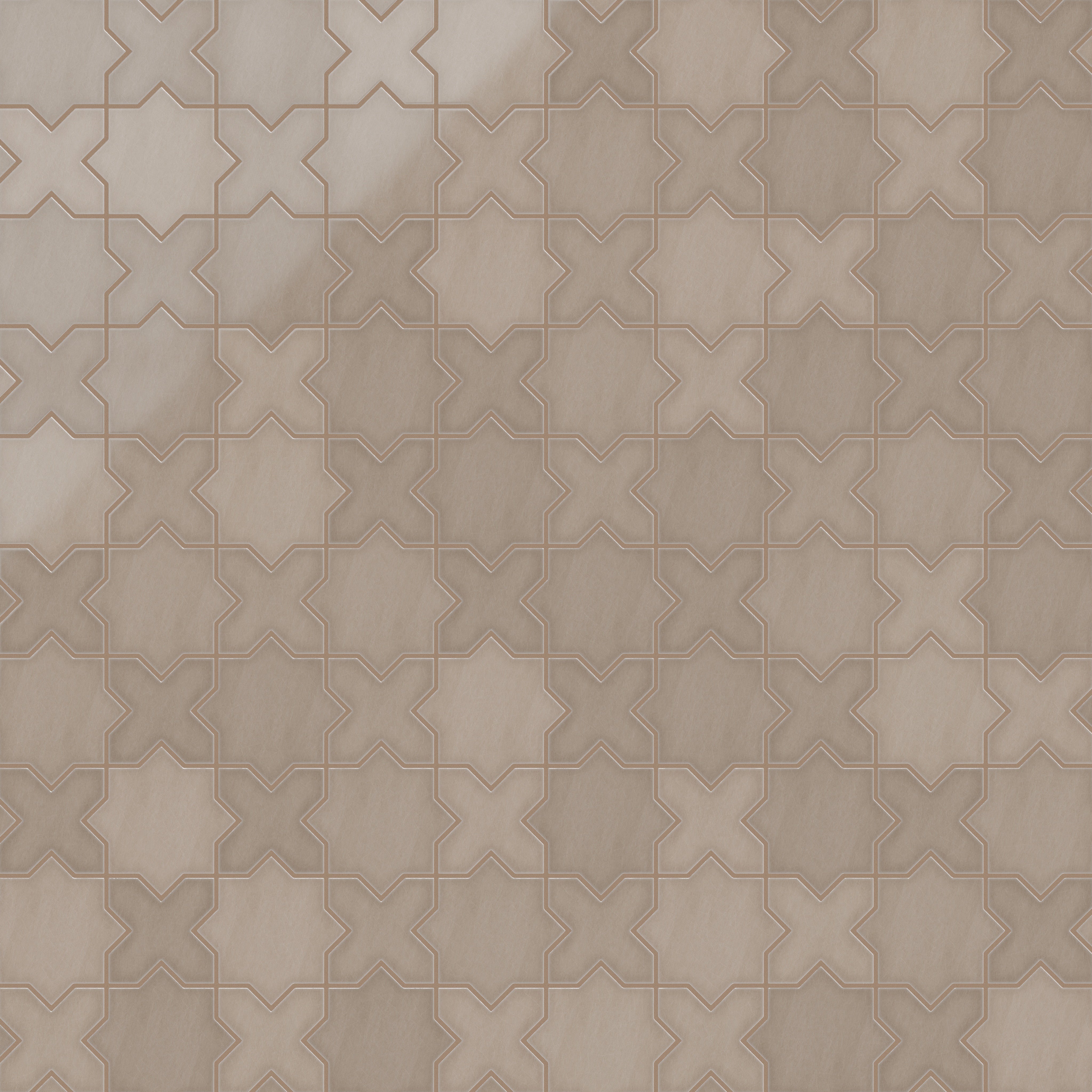 Star & Cross Original Ceramic Tile in Cardamom Gloss