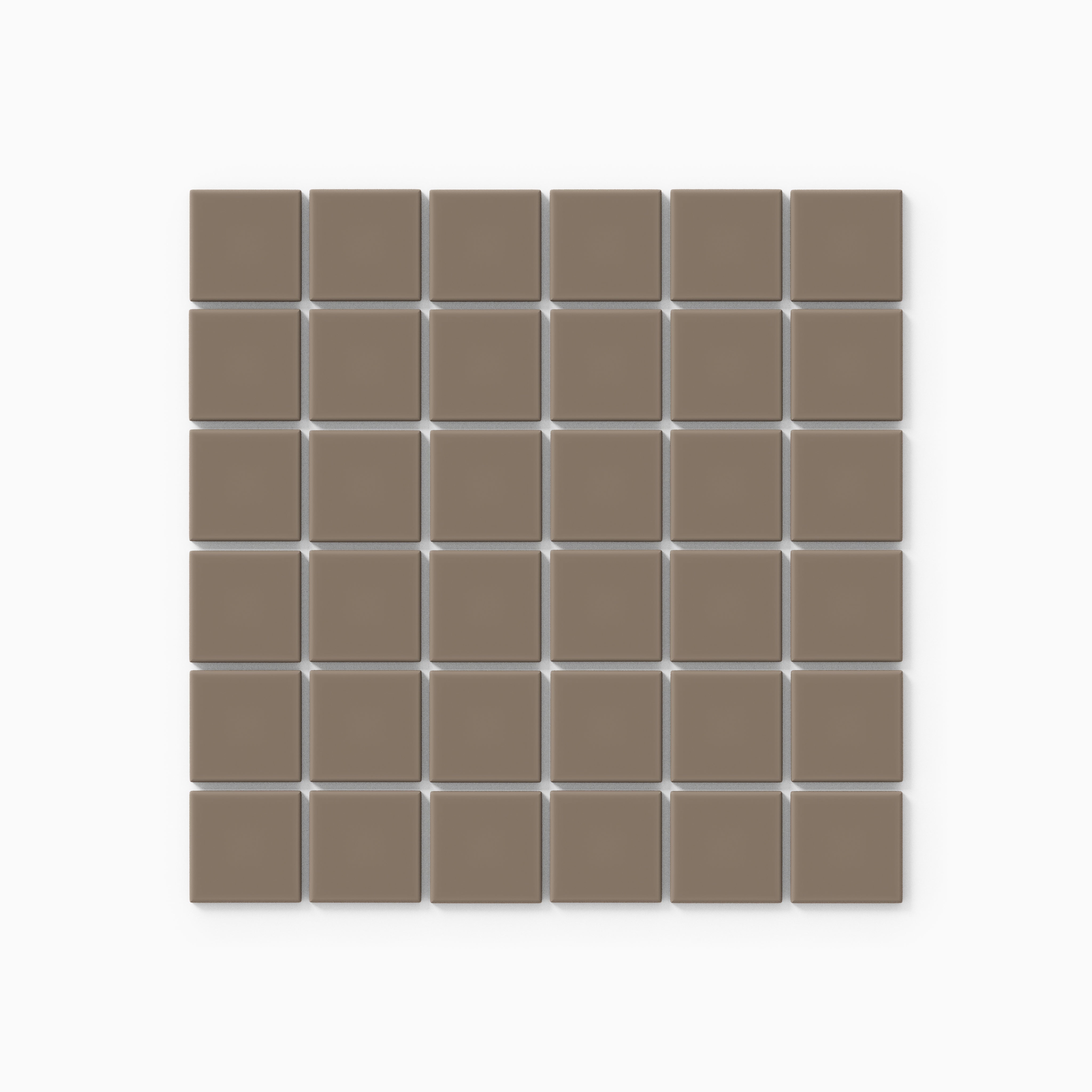 2x2 Straight Set Sheeted Original Ceramic Mosaic Tile in Cardamom Matte