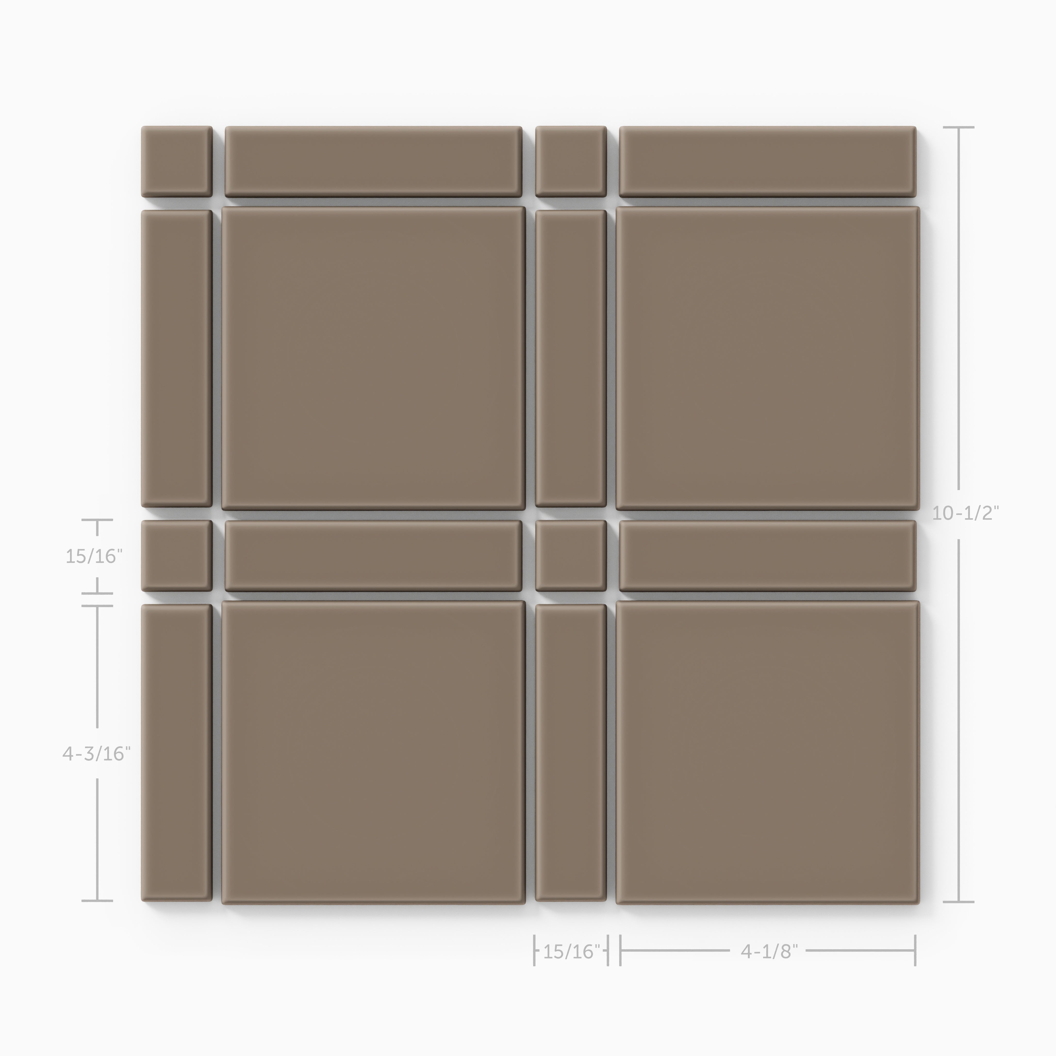 Lattice Sheeted Original Ceramic Tile in Cardamom Matte