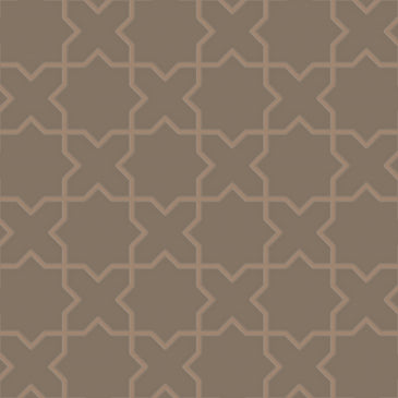 Mini Star & Cross Original Ceramic Tile in Cardamom Matte