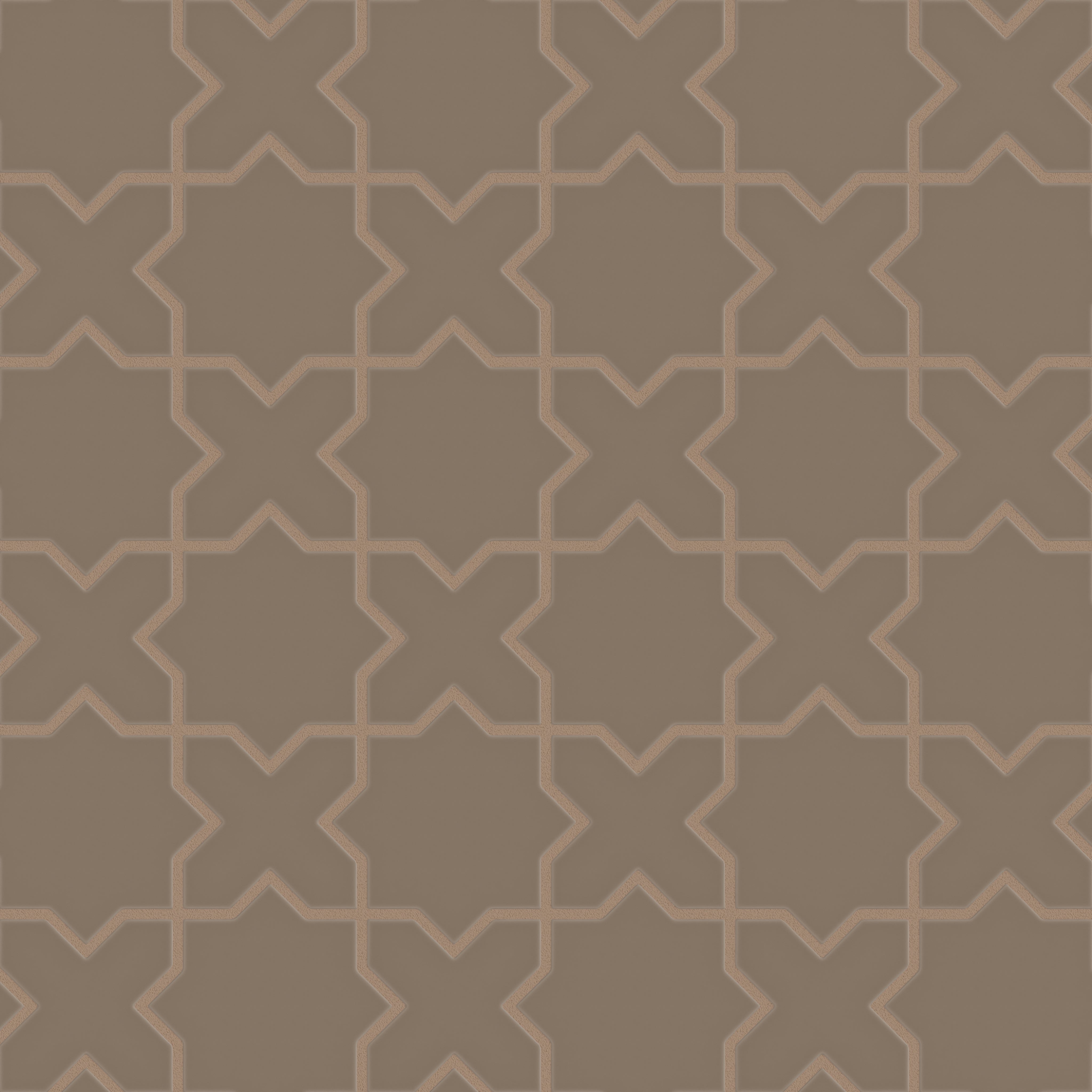 Mini Star & Cross Original Ceramic Tile in Cardamom Matte
