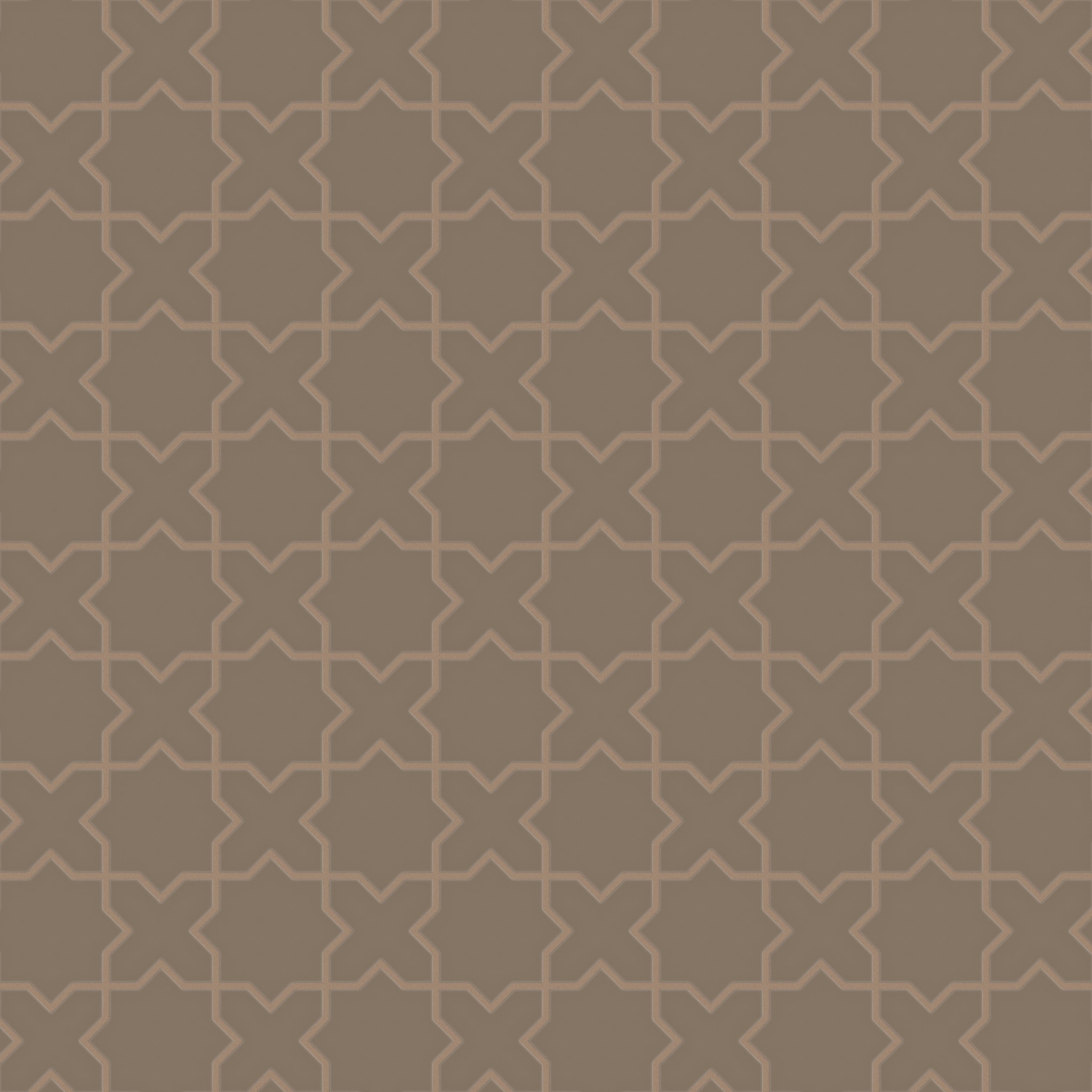Mini Star & Cross Original Ceramic Tile in Cardamom Matte