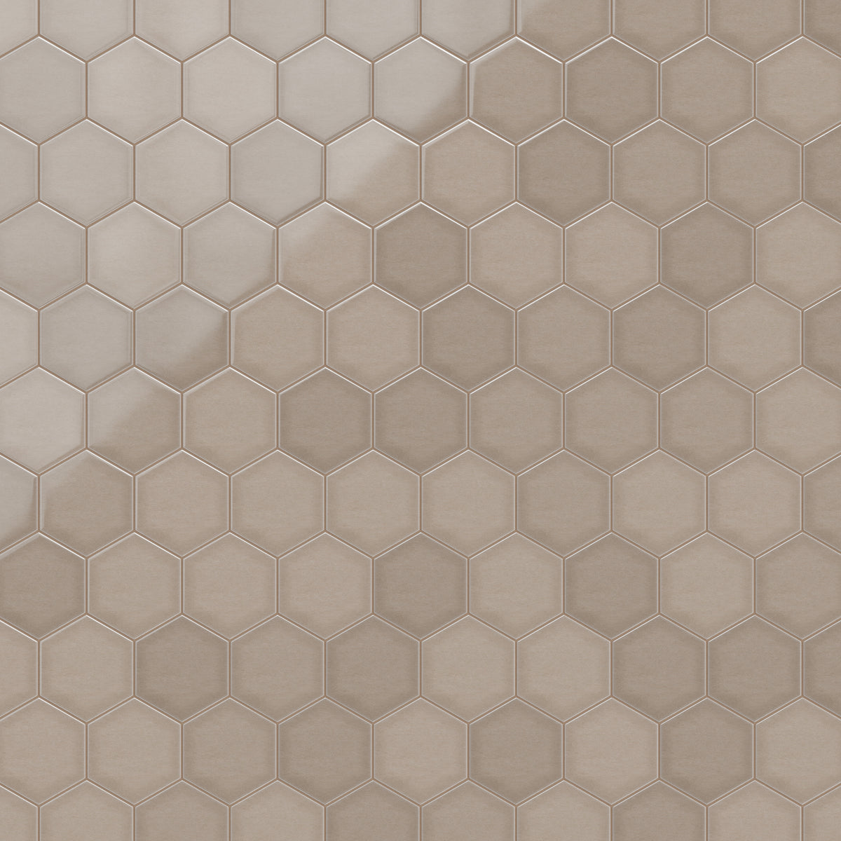 8" Hexagon Original Ceramic Tile in Cardamom Gloss
