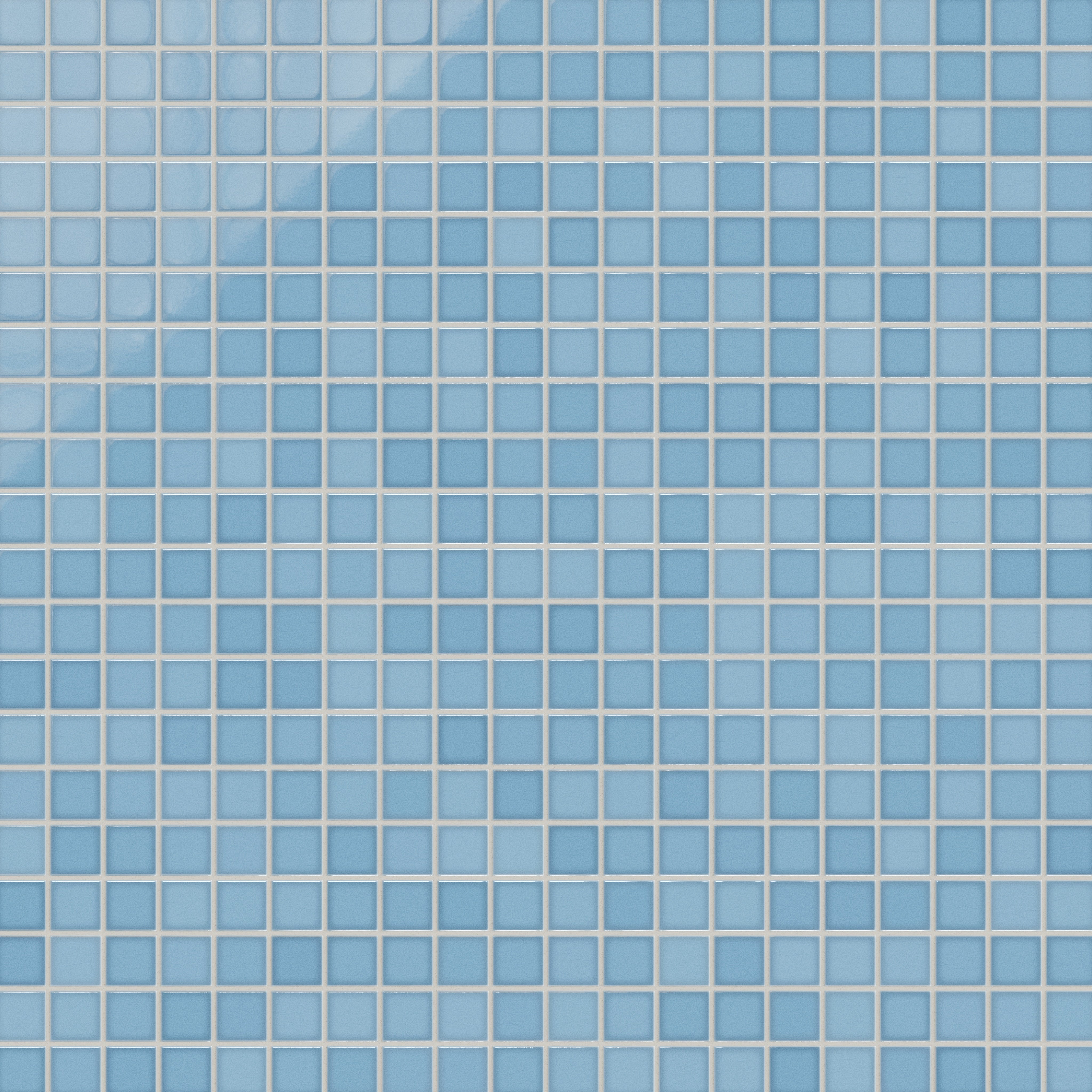 2x2 Straight Set Sheeted Original Ceramic Mosaic Tile in Caribbean Sea Gloss