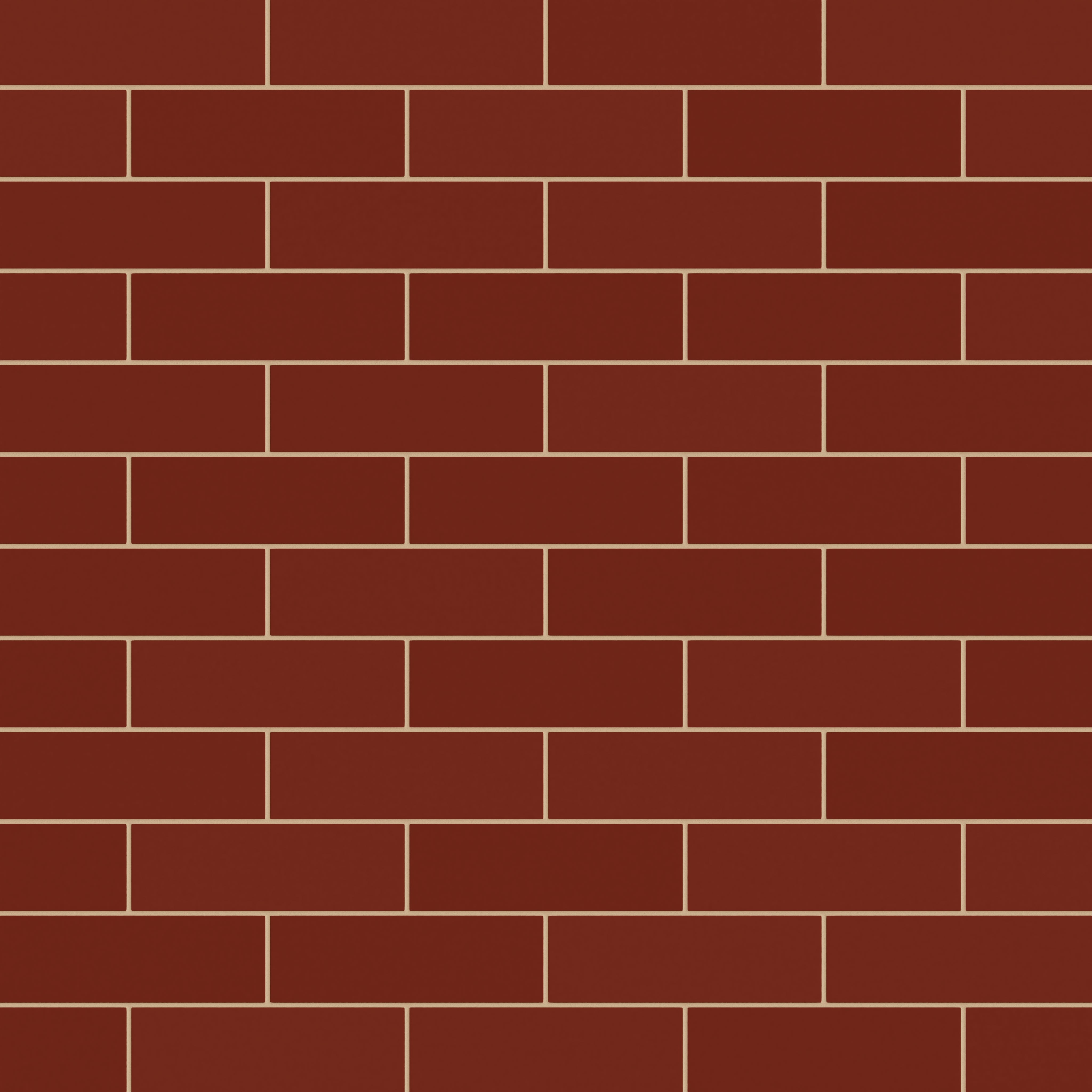 3x9 Natural Press Ceramic Tile in Carmine Matte