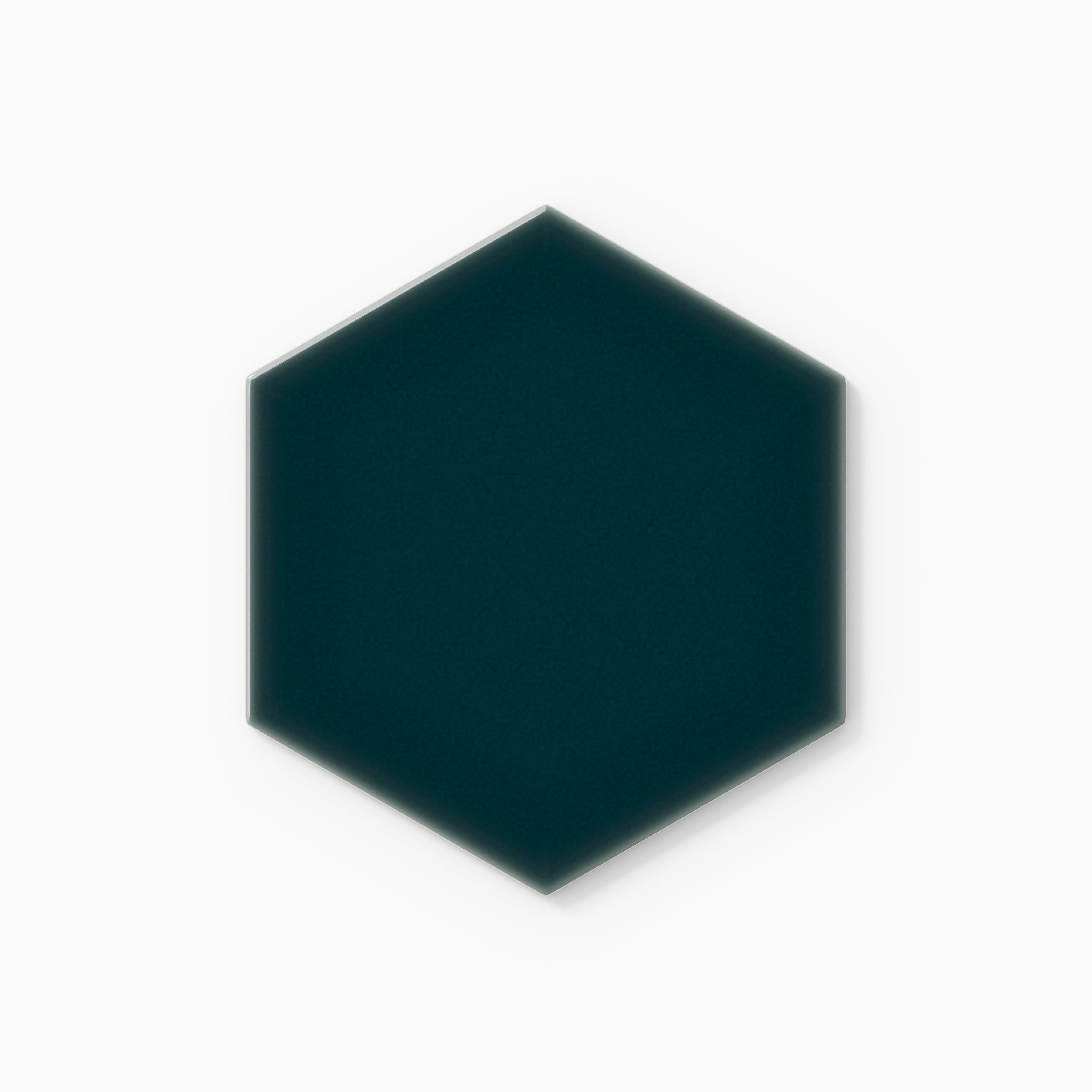 6" Hexagon Original Ceramic Tile in Caspian Sea Gloss