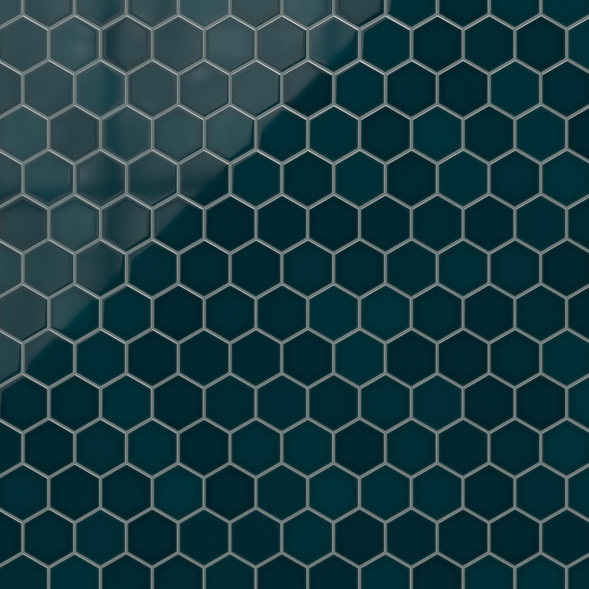 6" Hexagon Original Ceramic Tile in Caspian Sea Gloss