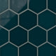 8" Hexagon Original Ceramic Tile in Caspian Sea Gloss