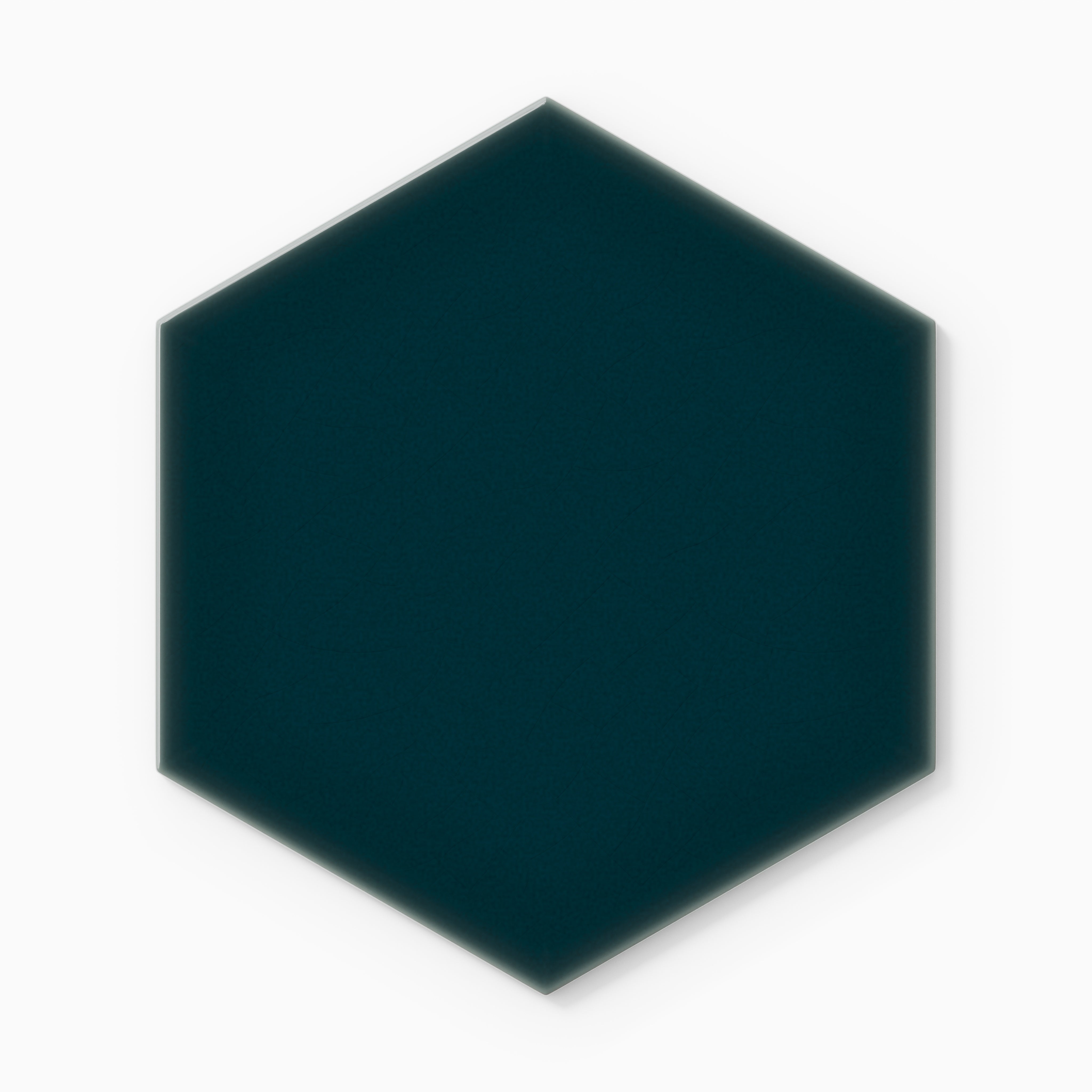 8" Hexagon Original Ceramic Tile in Caspian Sea Gloss