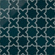 Mini Star & Cross Original Ceramic Tile in Caspian Sea Gloss