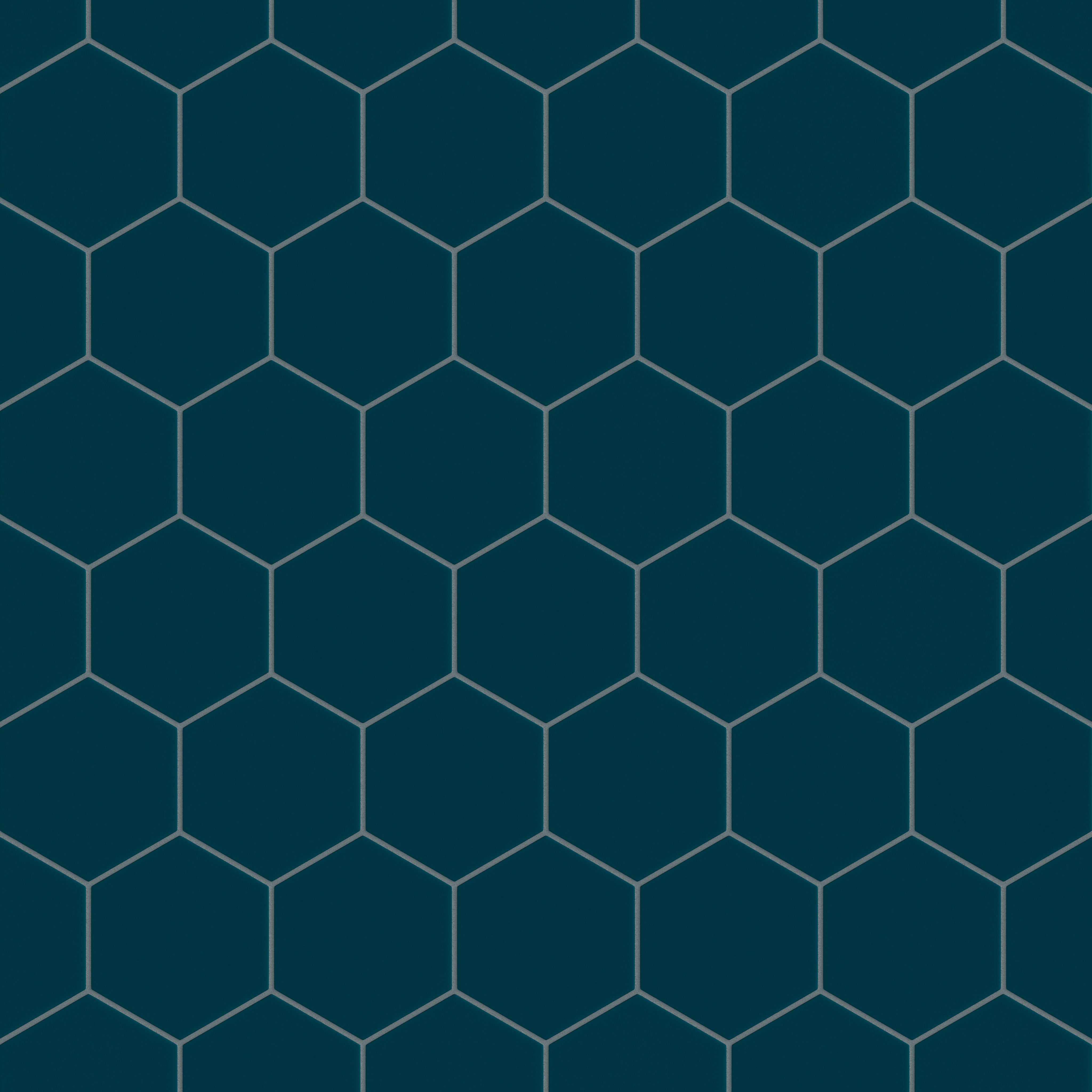 6" Hexagon Original Ceramic Tile in Caspian Sea Matte