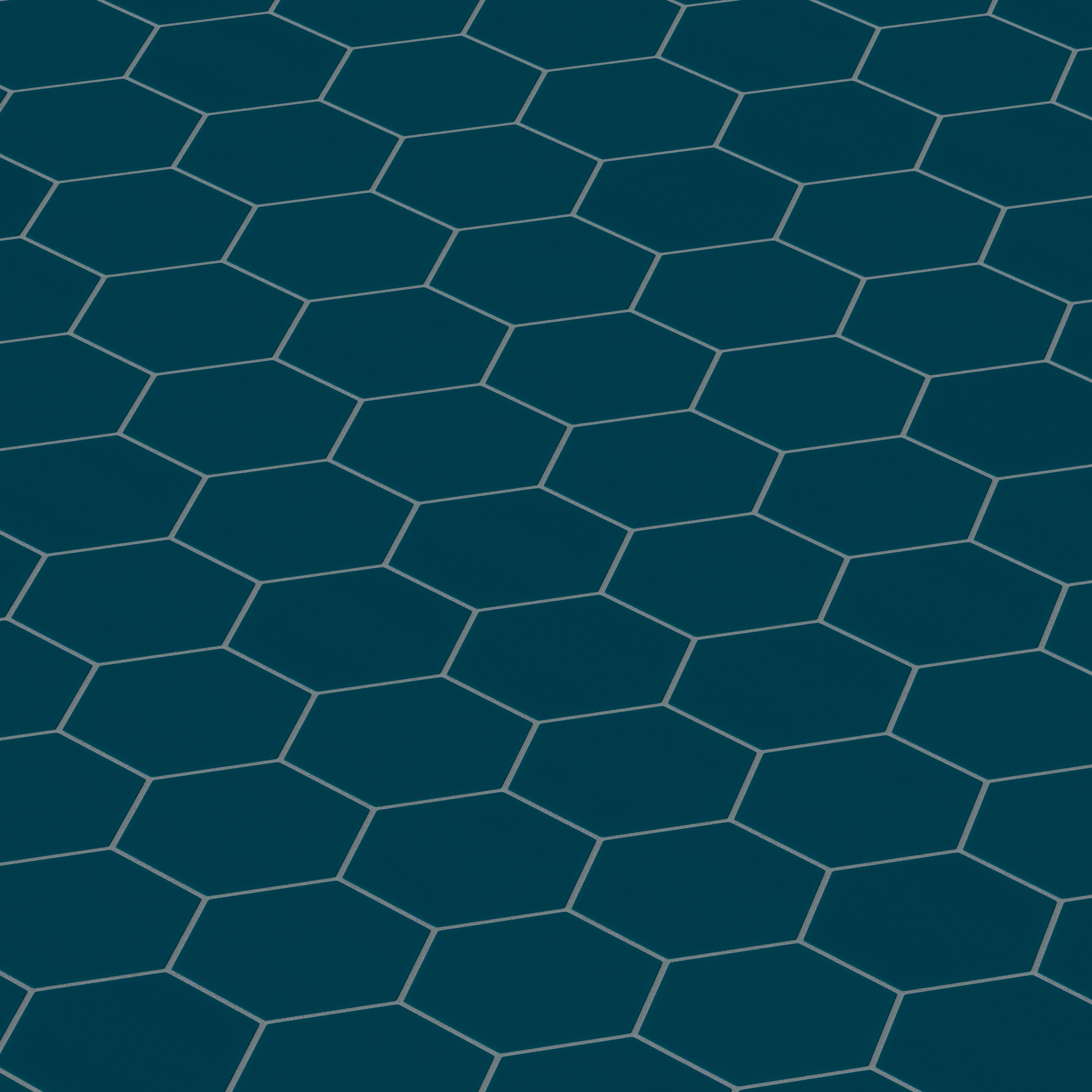 6" Hexagon Original Ceramic Tile in Caspian Sea Matte