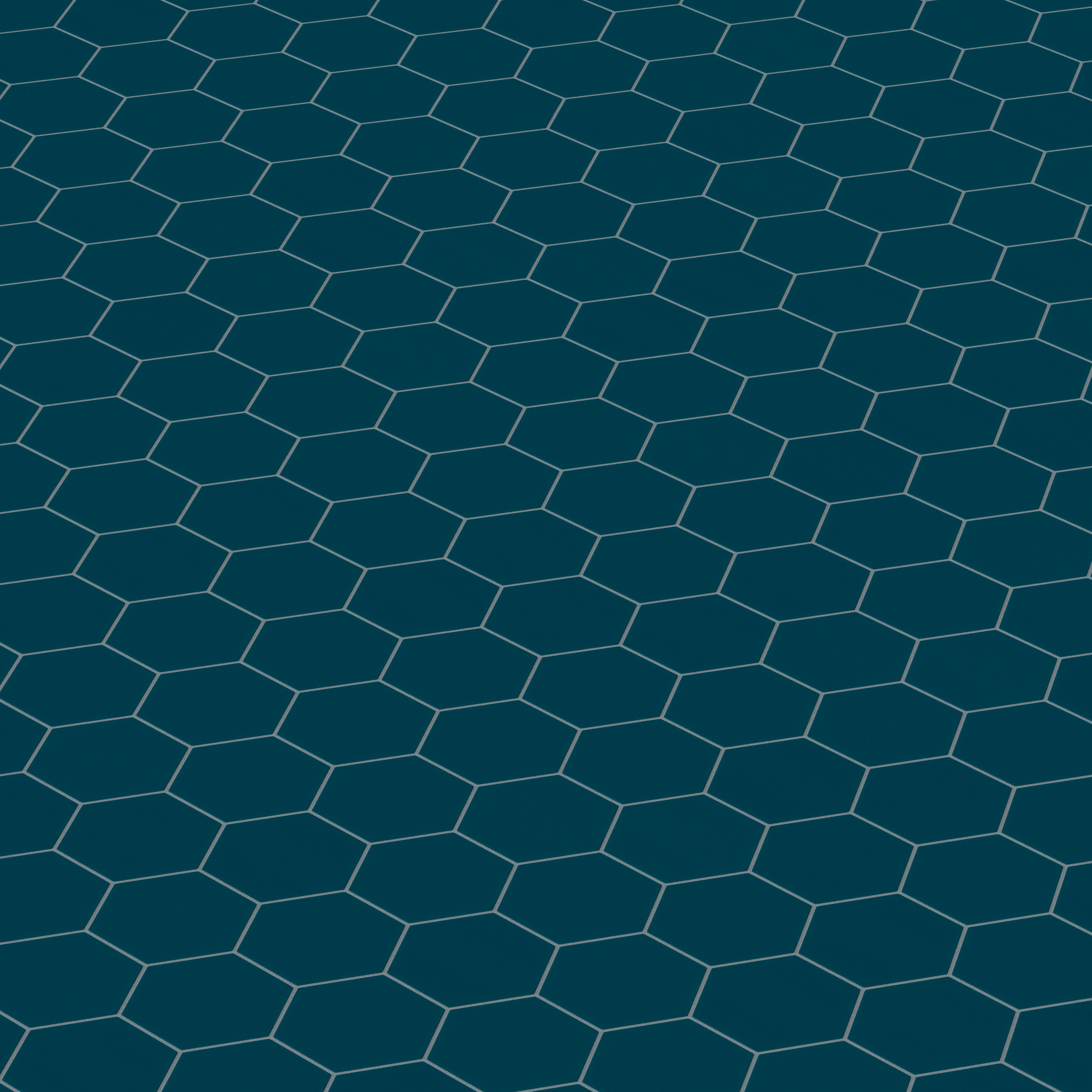 6" Hexagon Original Ceramic Tile in Caspian Sea Matte
