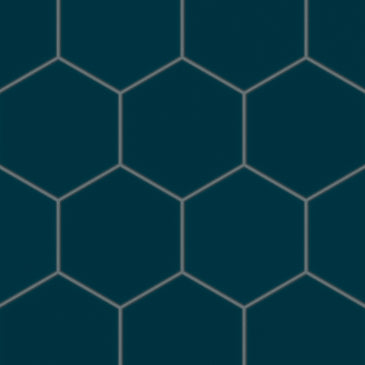 8" Hexagon Original Ceramic Tile in Caspian Sea Matte