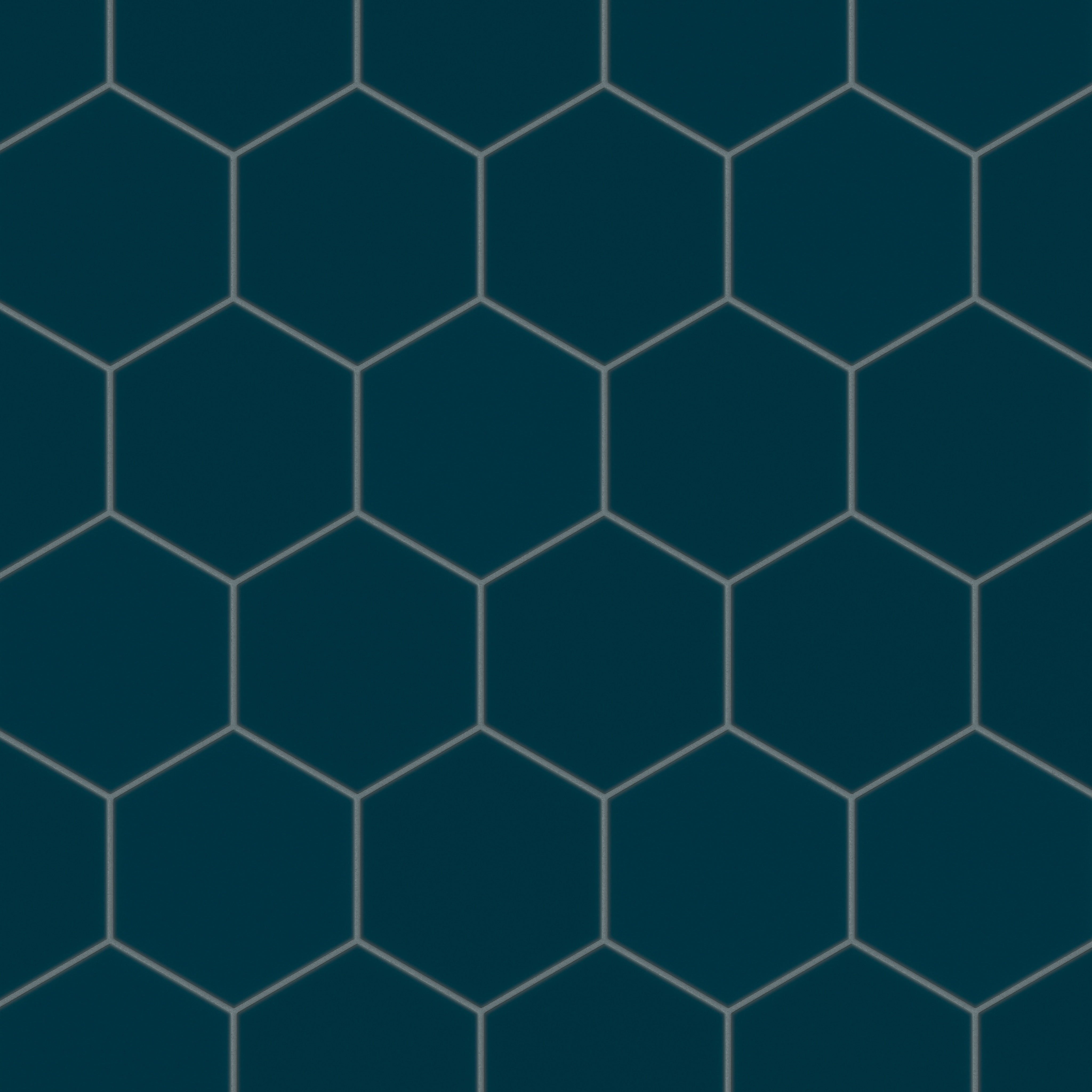 8" Hexagon Original Ceramic Tile in Caspian Sea Matte