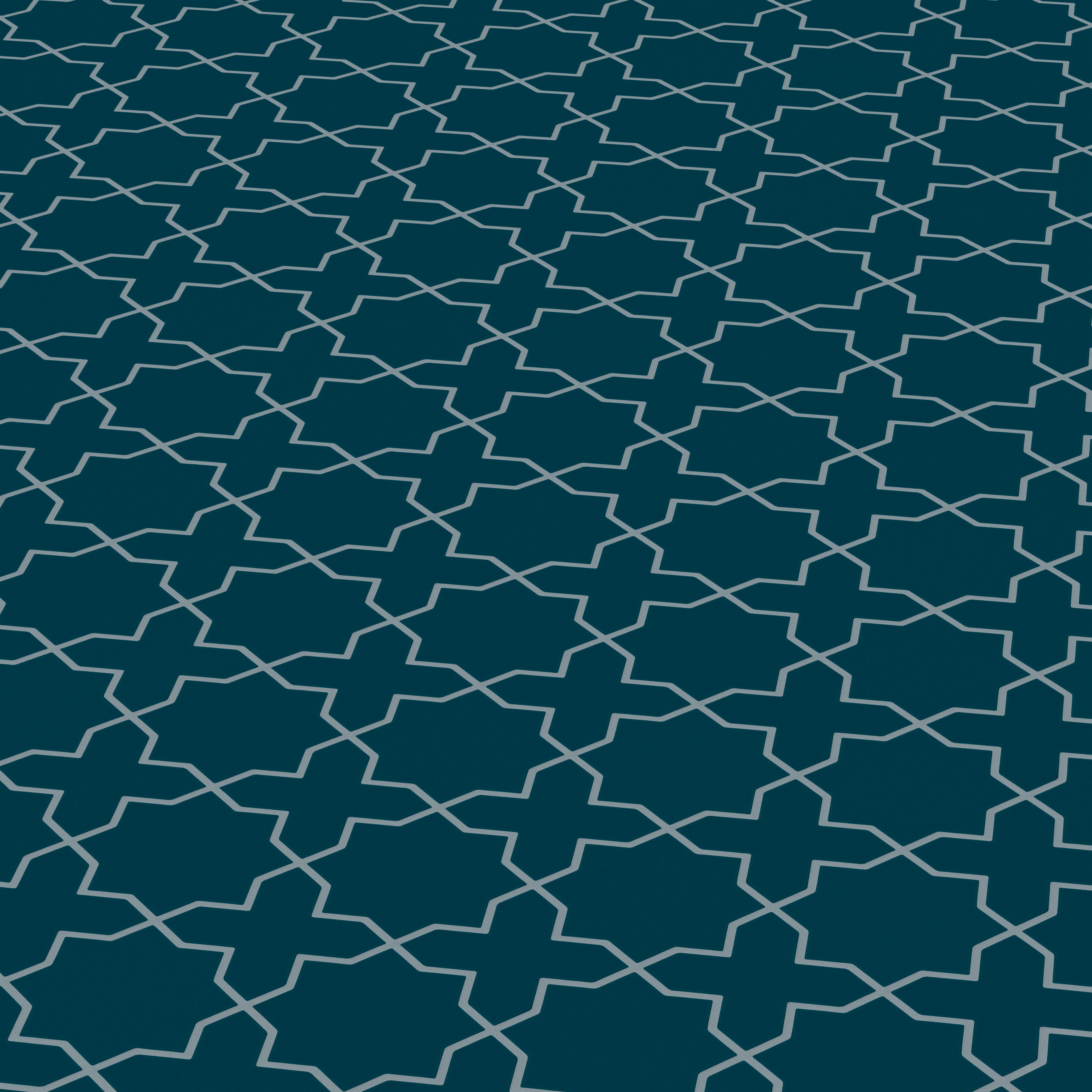 Mini Star & Cross Original Ceramic Tile in Caspian Sea Matte
