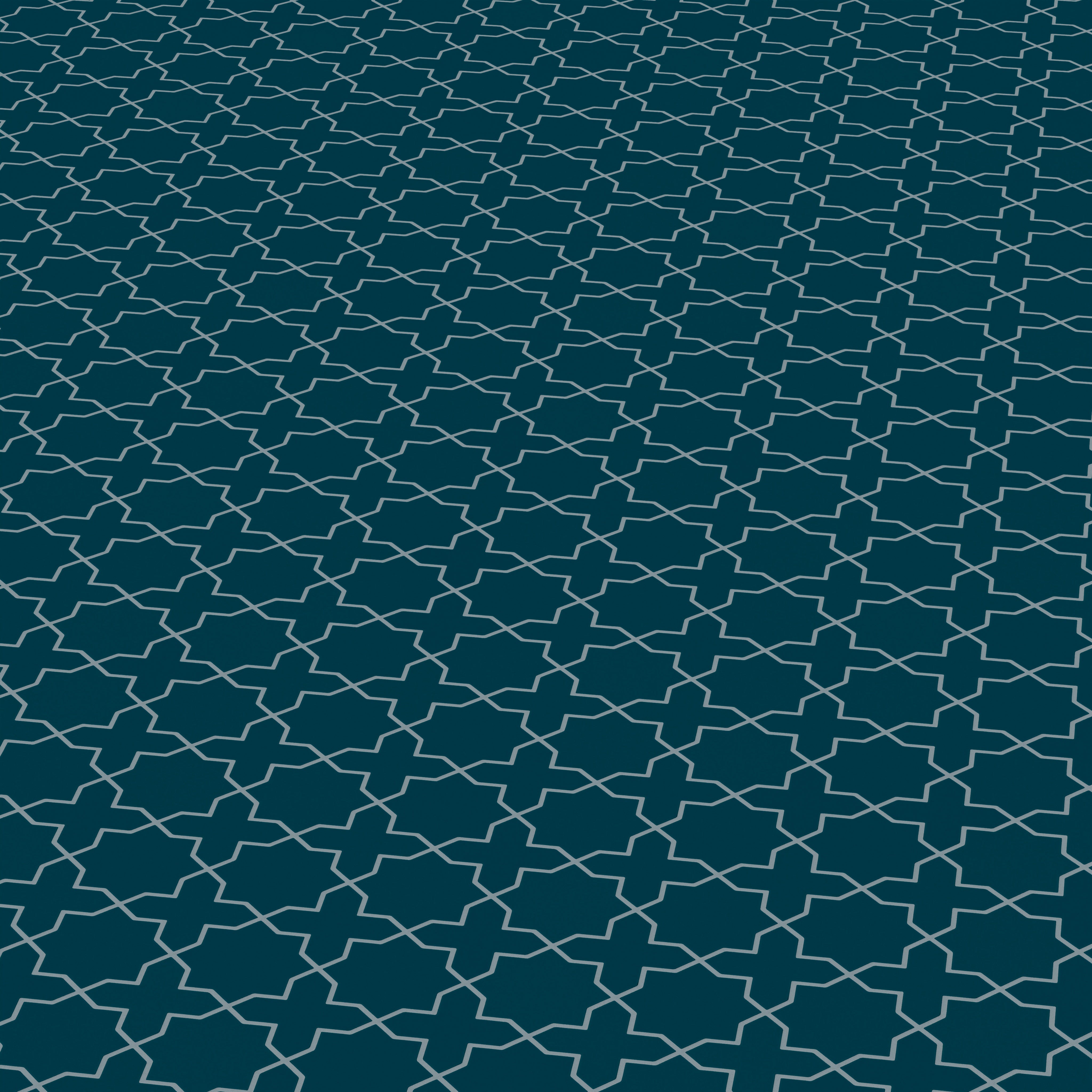 Mini Star & Cross Original Ceramic Tile in Caspian Sea Matte
