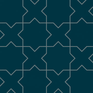 Star & Cross Original Ceramic Tile in Caspian Sea Matte