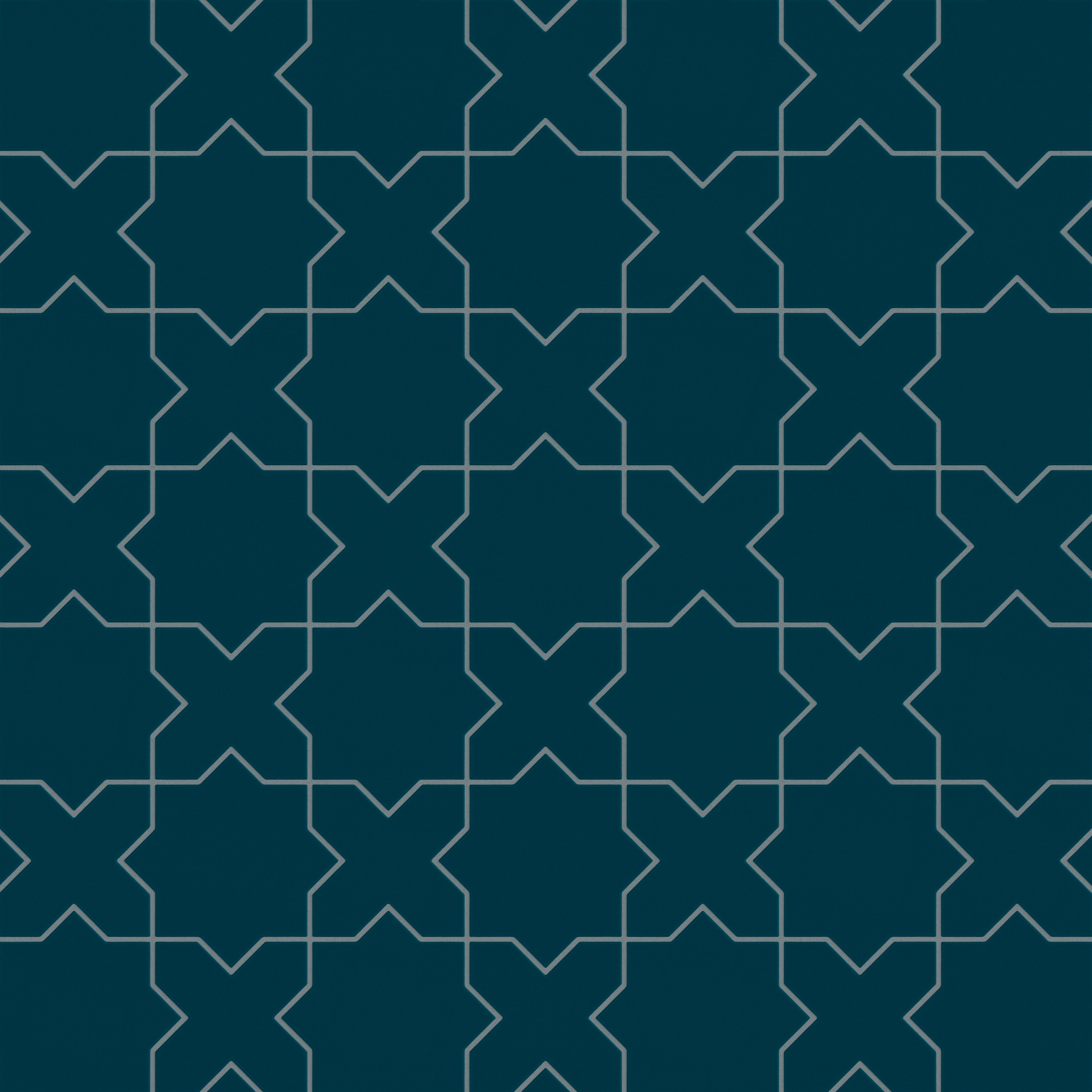 Star & Cross Original Ceramic Tile in Caspian Sea Matte