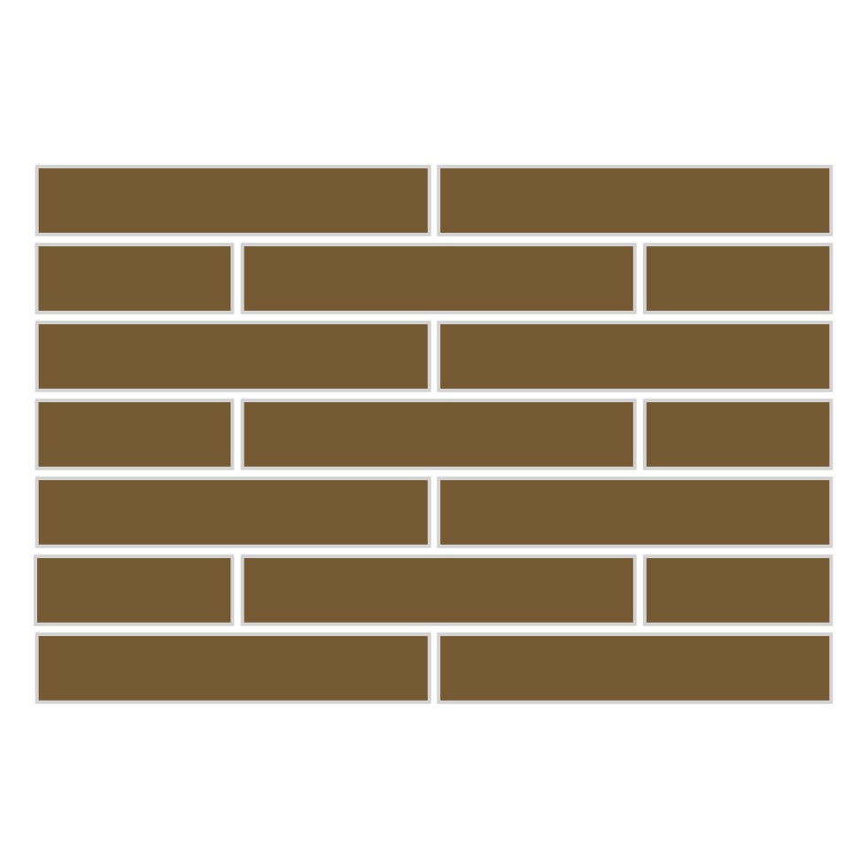 1x6 Half Offset Sheeted Original Ceramic Mosaic Tile in Chaparral Matte