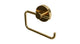Flatiron Round Single Post Paper Holder in Polished Brass