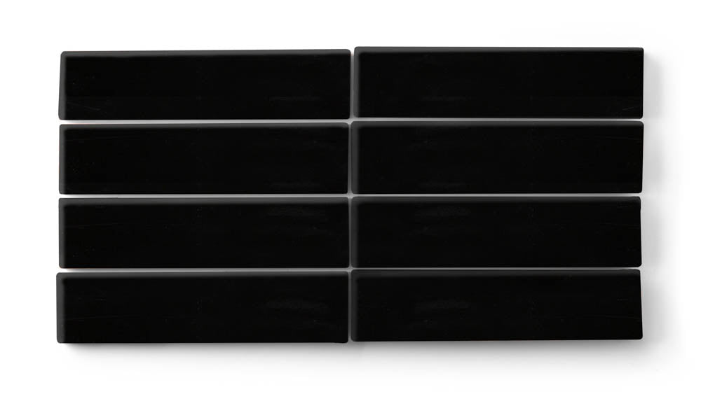 2x8 Original Ceramic Tile in Raven Gloss
