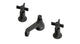 Emerson Two Handle Deck Mount Low Hexagon Lavatory Faucet with Defined Cross Handles in Oil Rubbed Bronze