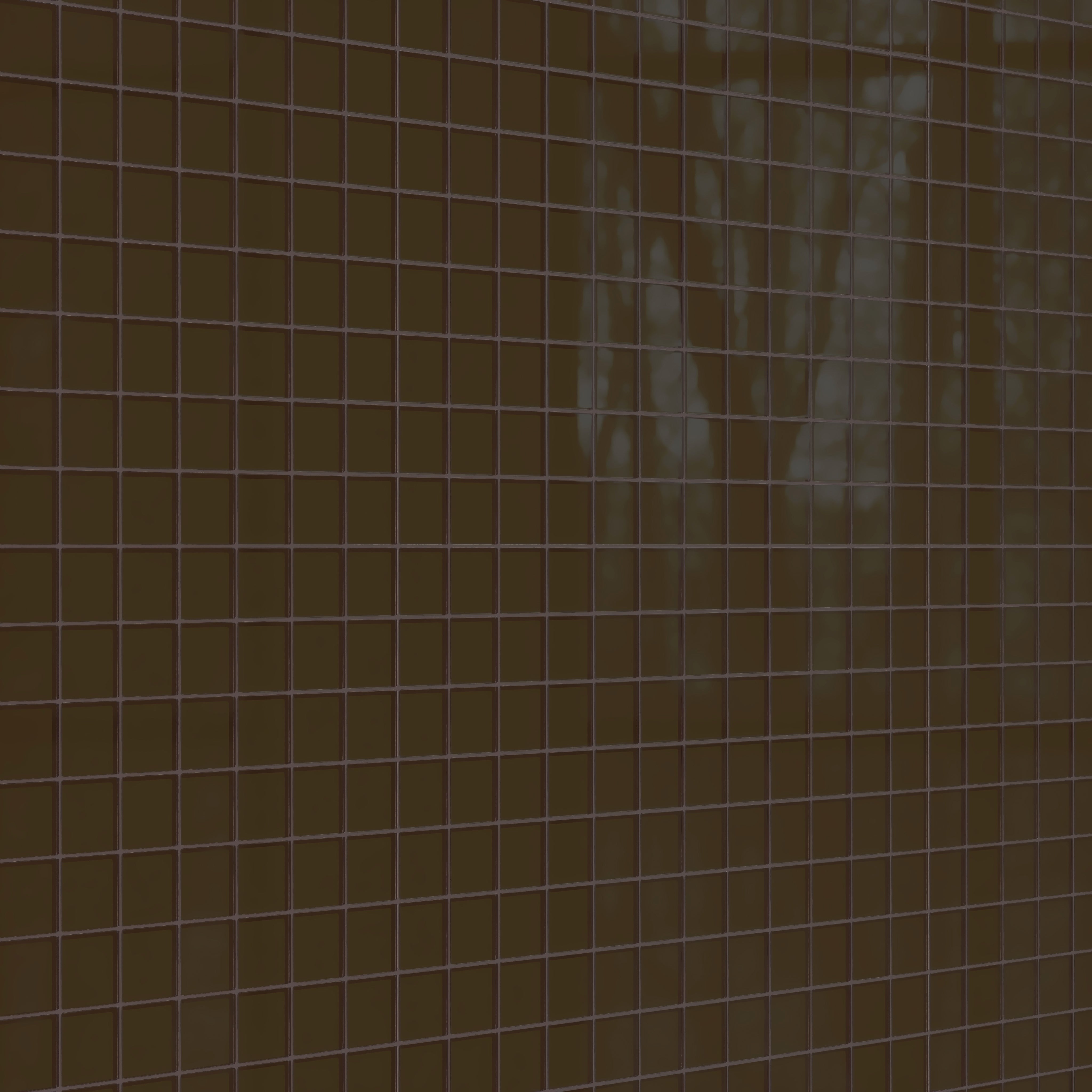3x3 Straight Set Sheeted Glass Mosaic Tile in Osprey Gloss