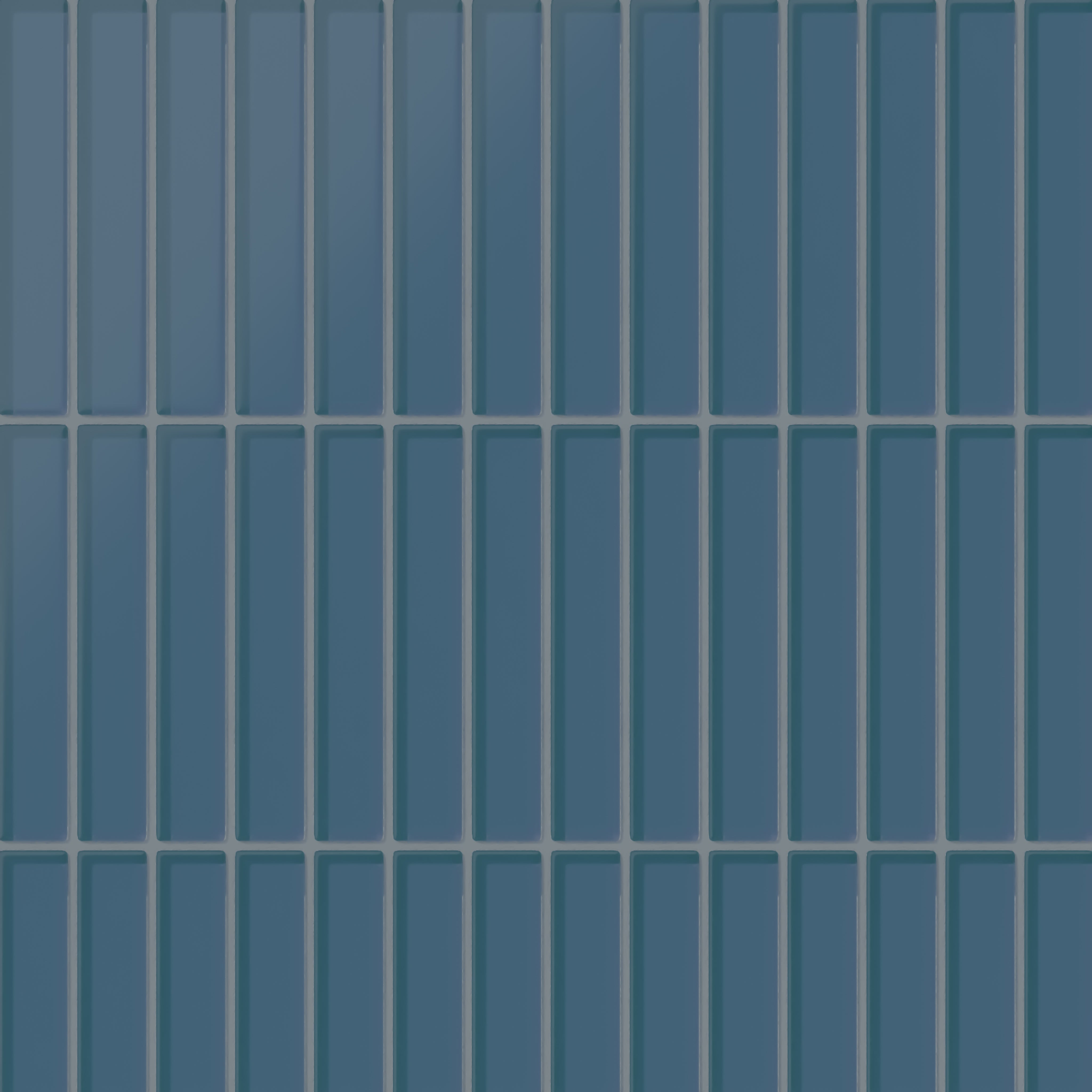 1x6 Straight Set Sheeted Glass Mosaic Tile in Blue Jay Matte