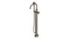 Emerson One Handle Floor Mount Squaretop Bath Trim with Hand Shower and Classic Cross Handle in Antique Nickel