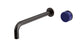 Foundry One Handle Wall Mount 10" Lavatory Faucet with Groove Ceramic Knob Handle in Antique Bronze