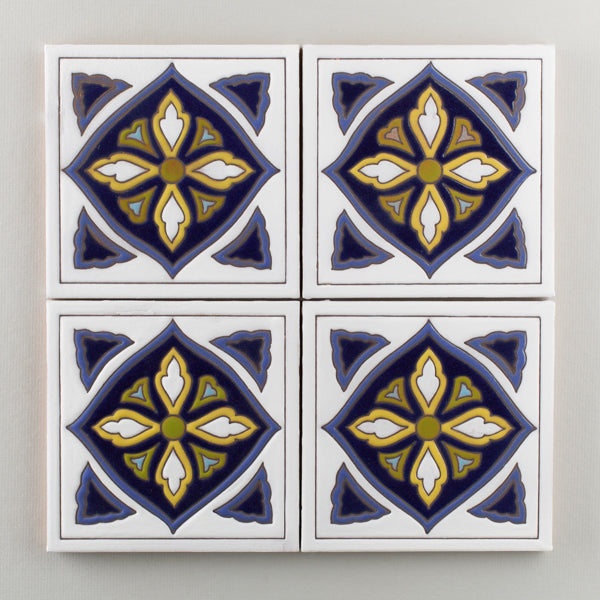 6x6 Handpainted Sample Old California #2  in Cool Motif